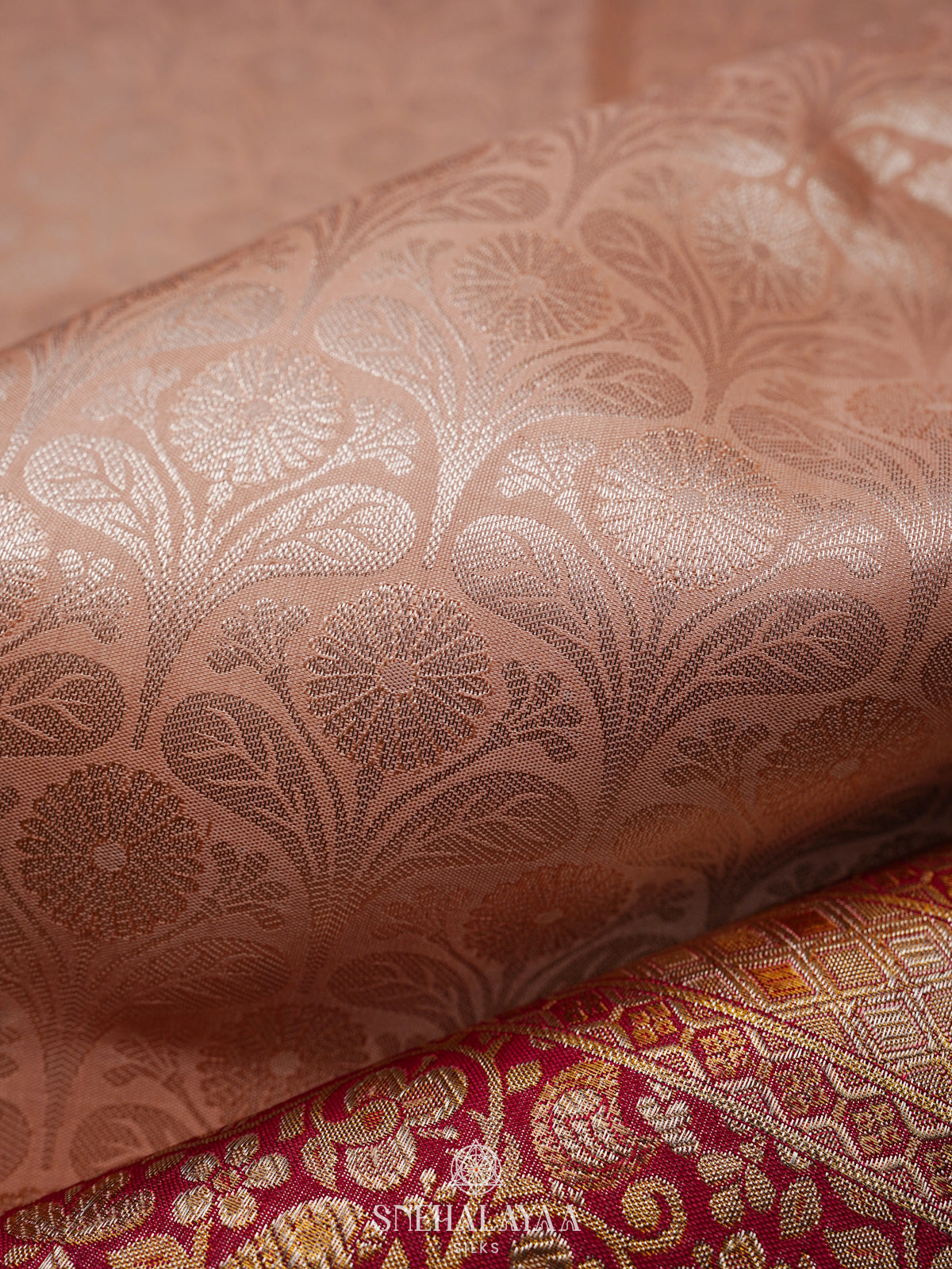 Cream Kanjivaram Silk Saree
