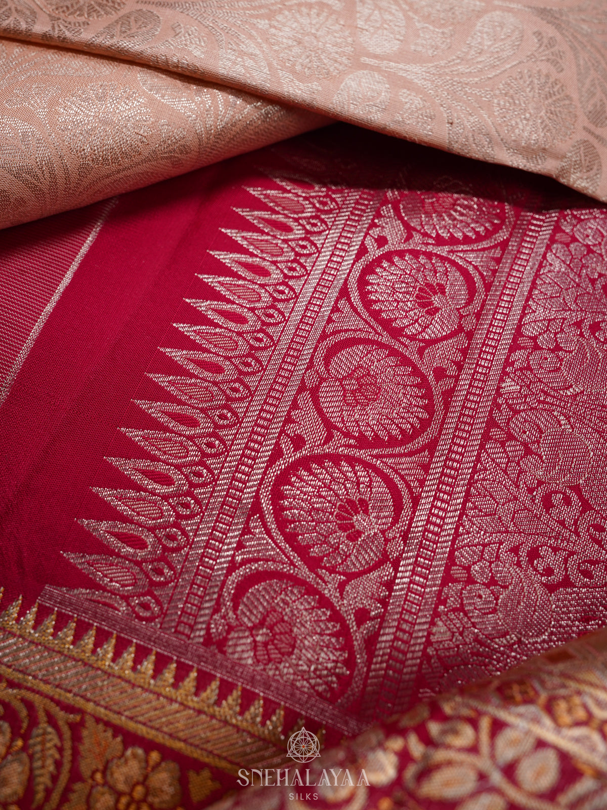 Cream Kanjivaram Silk Saree