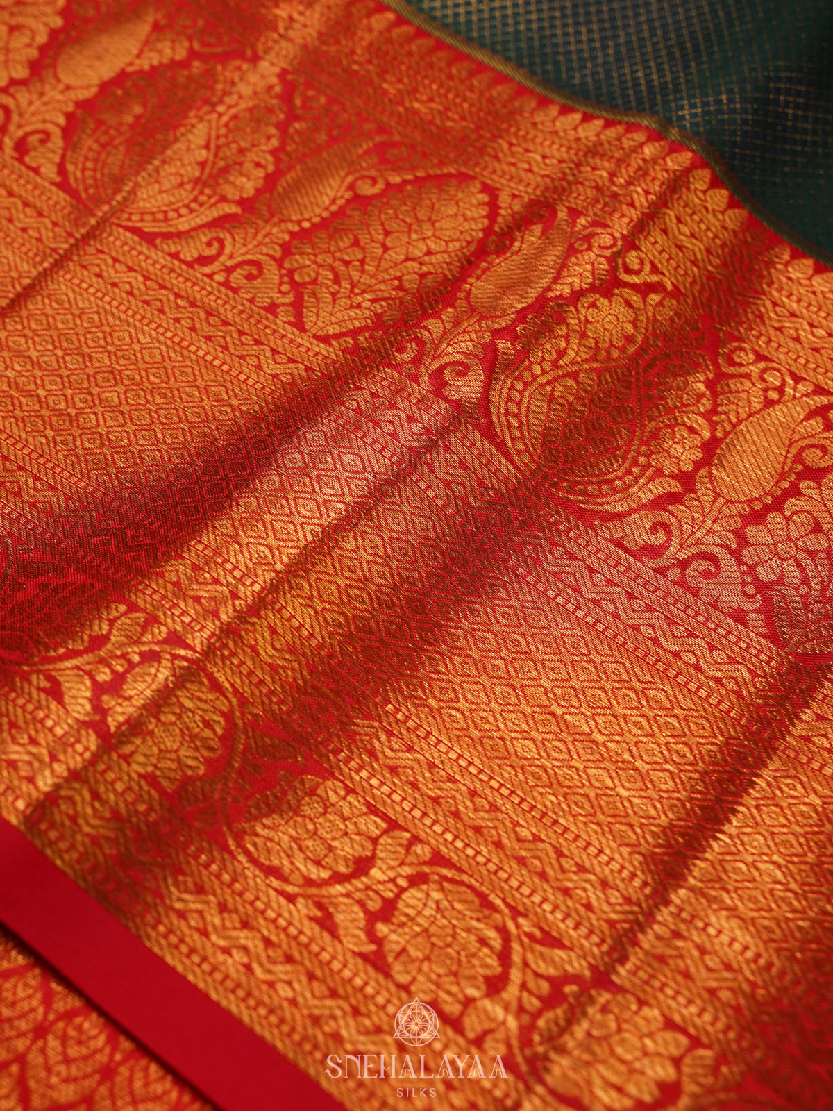 Forest Green Kanjivaram Silk Saree