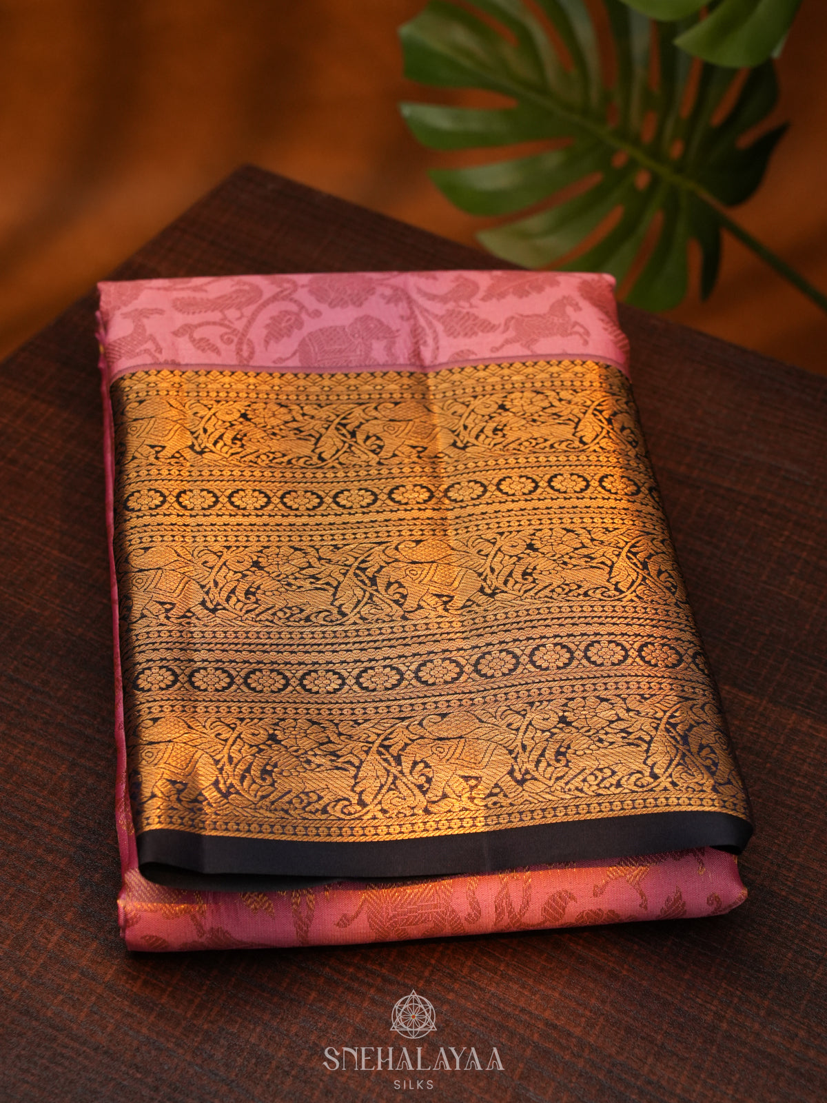 Pink Kanjivaram Silk Saree