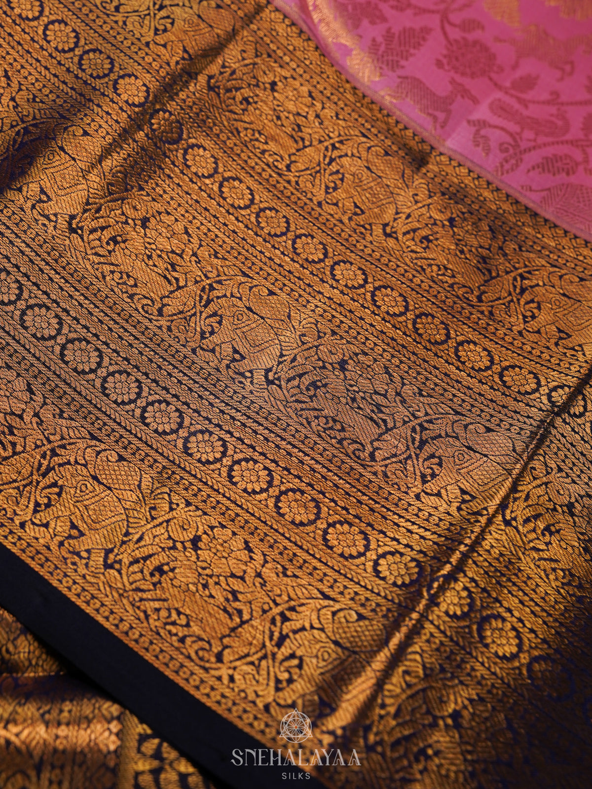 Pink Kanjivaram Silk Saree
