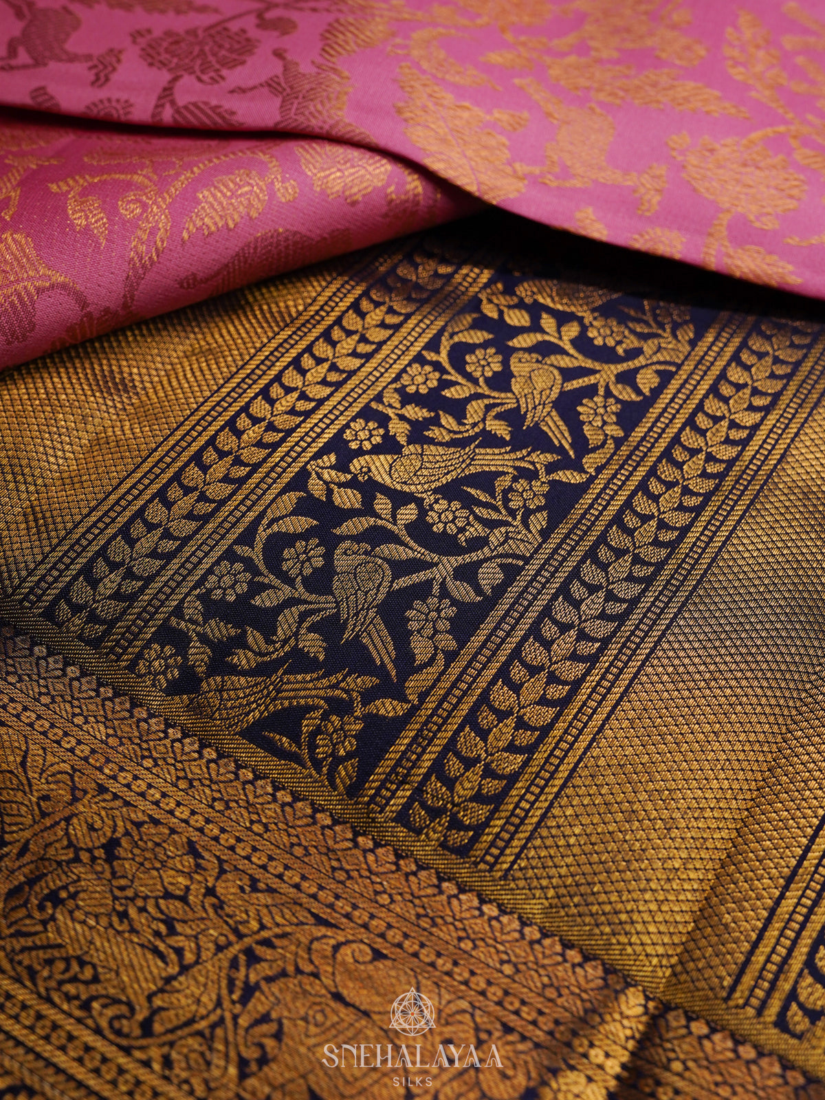 Pink Kanjivaram Silk Saree