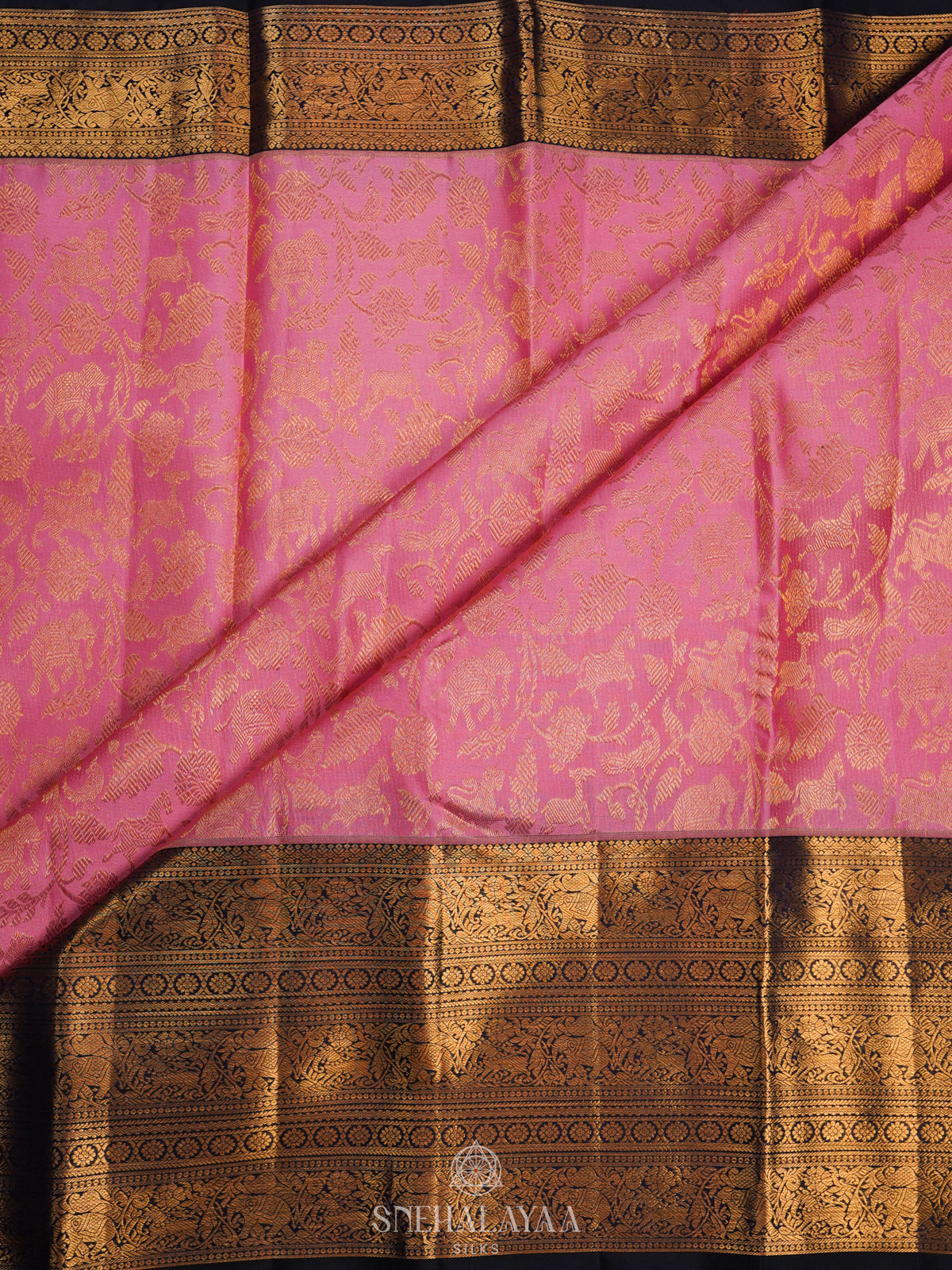 Pink Kanjivaram Silk Saree