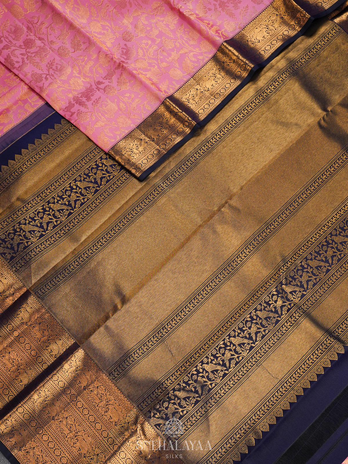Pink Kanjivaram Silk Saree