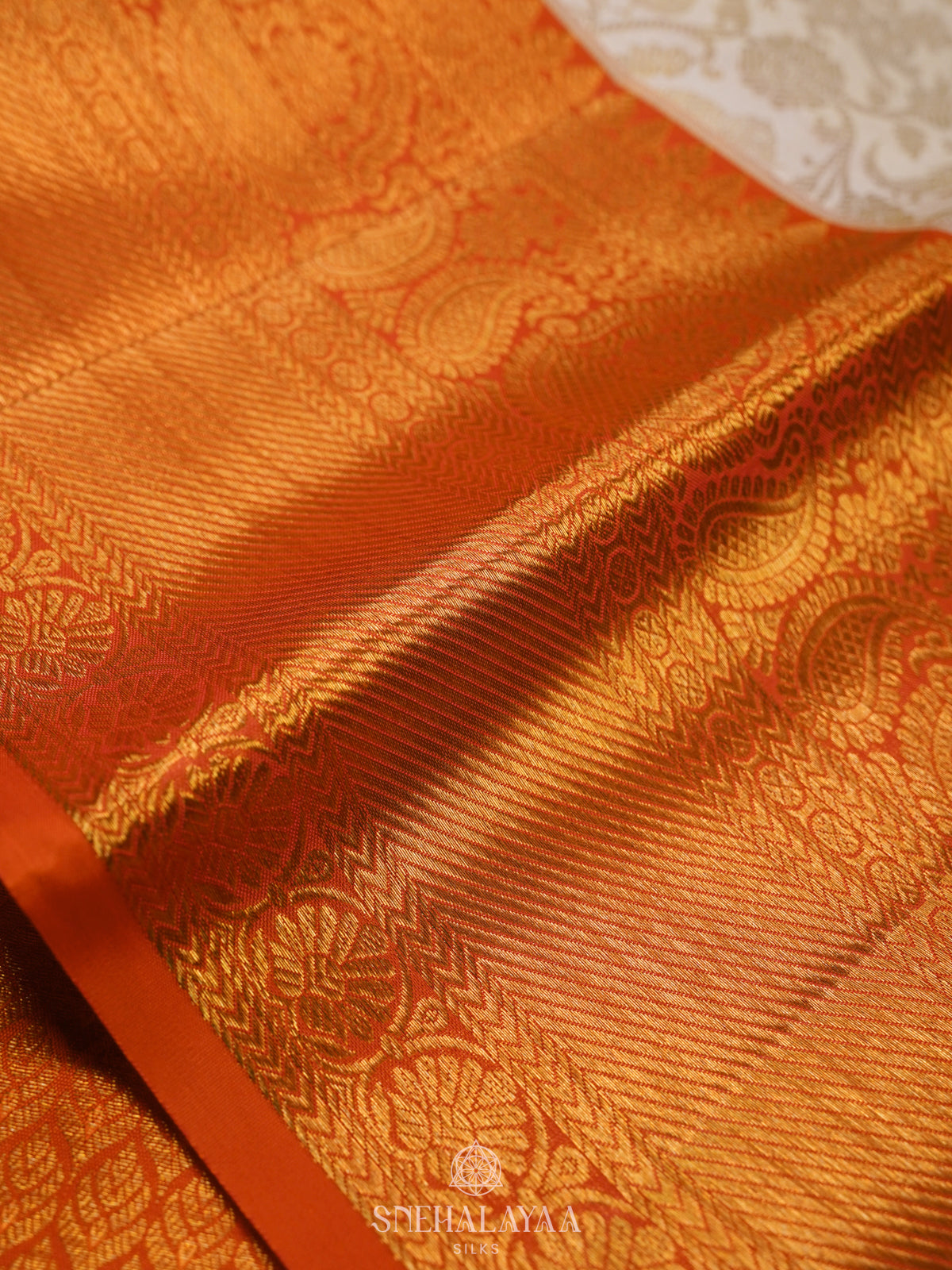 Cream Kanjivaram Silk Saree
