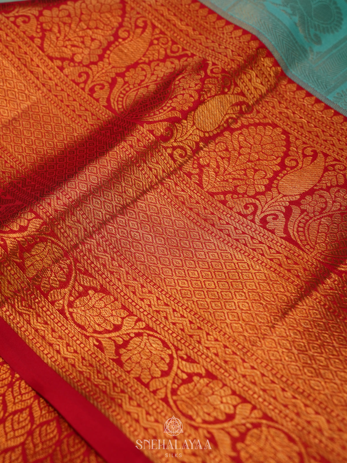 Mint Green Kanjivaram Silk Saree