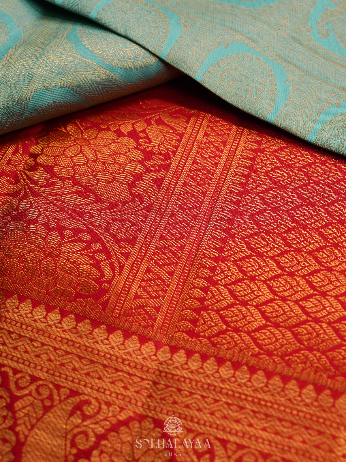 Mint Green Kanjivaram Silk Saree