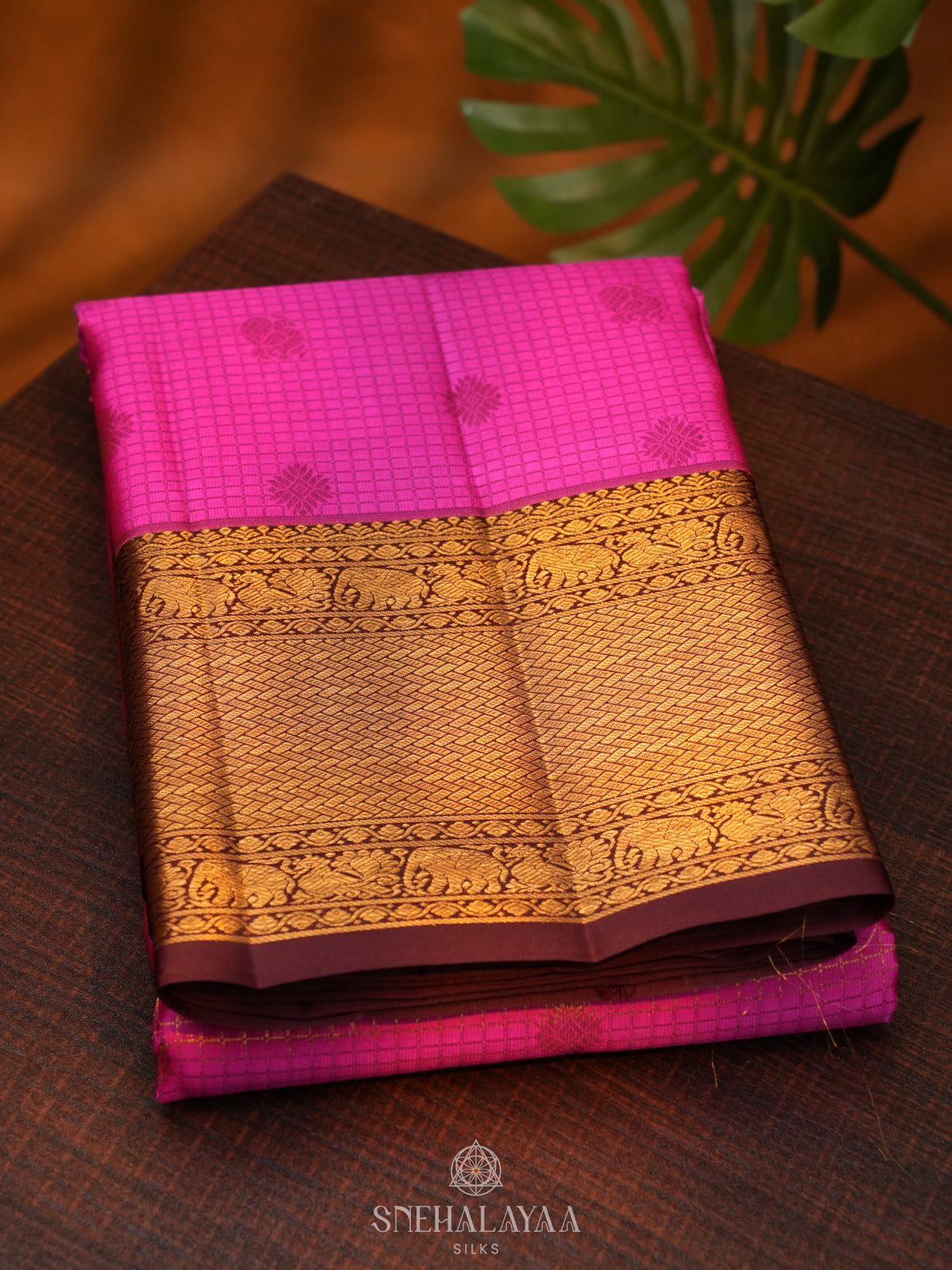 Pink Kanjivaram Silk Saree