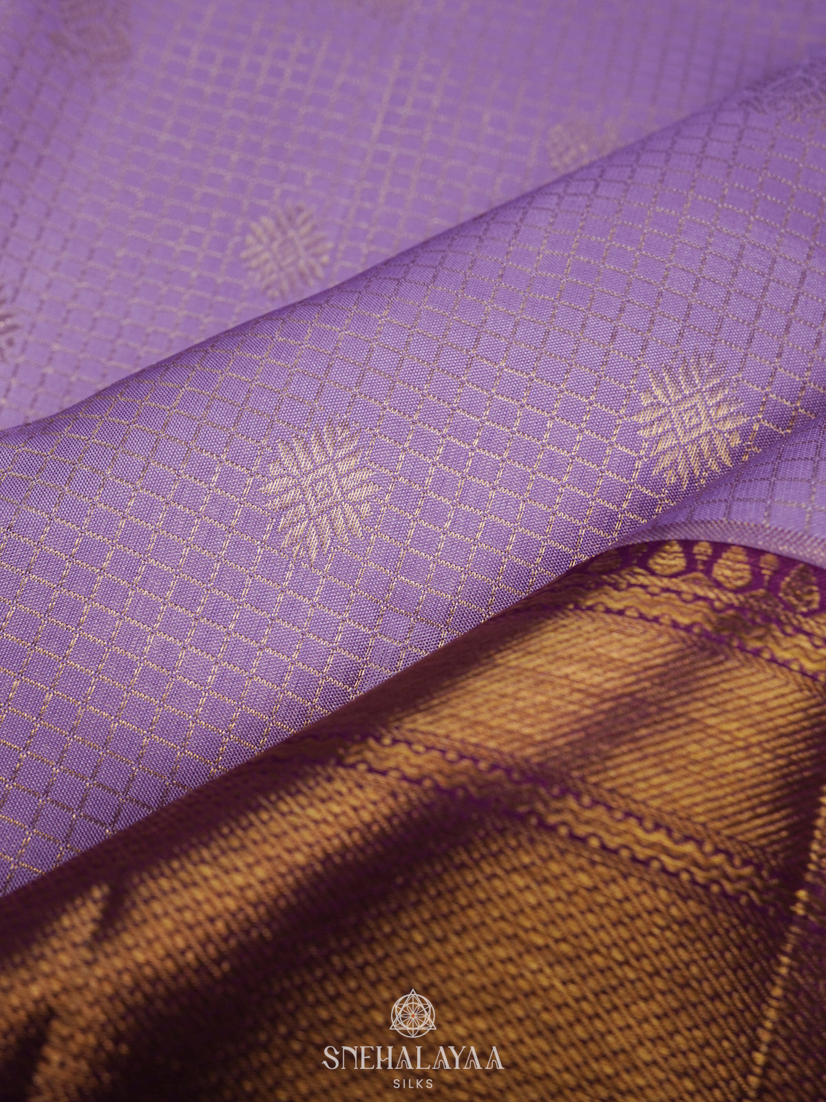 Lavender Kanjivaram Silk Saree