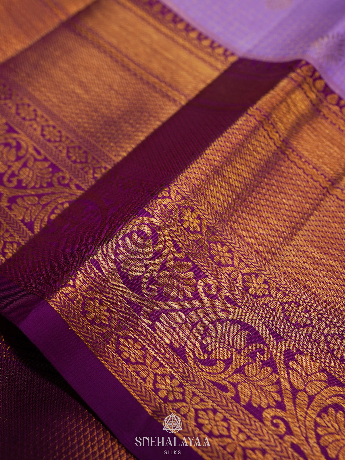 Lavender Kanjivaram Silk Saree