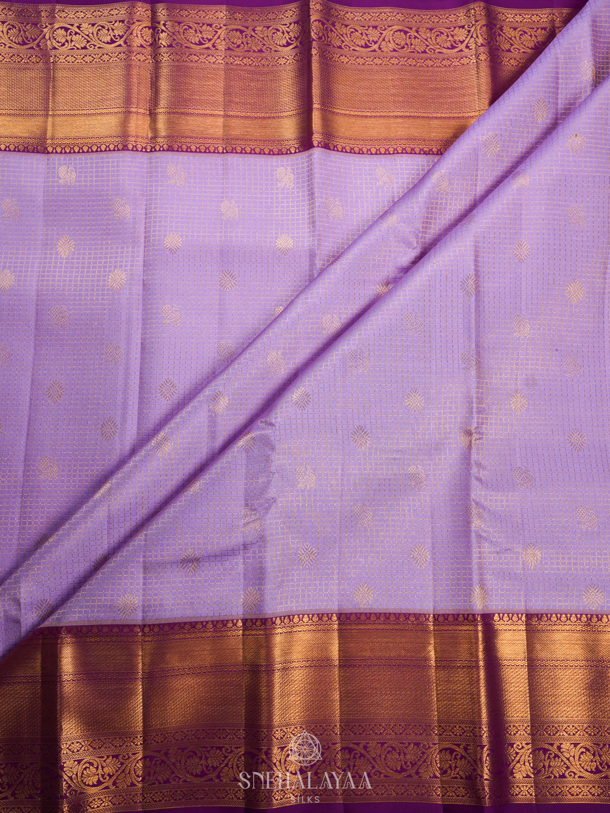 Lavender Kanjivaram Silk Saree