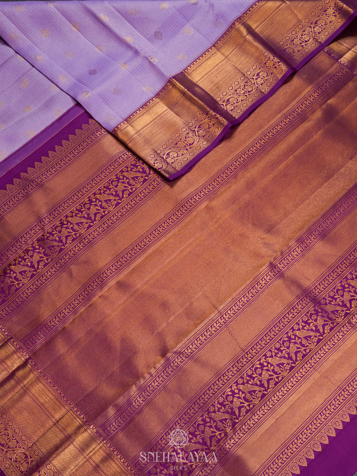 Lavender Kanjivaram Silk Saree
