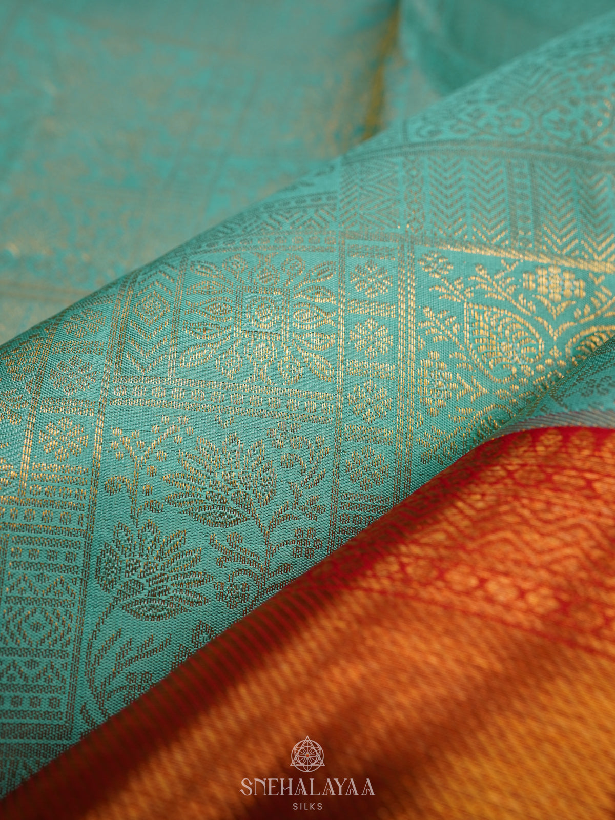 Mint Green Kanjivaram Silk Saree