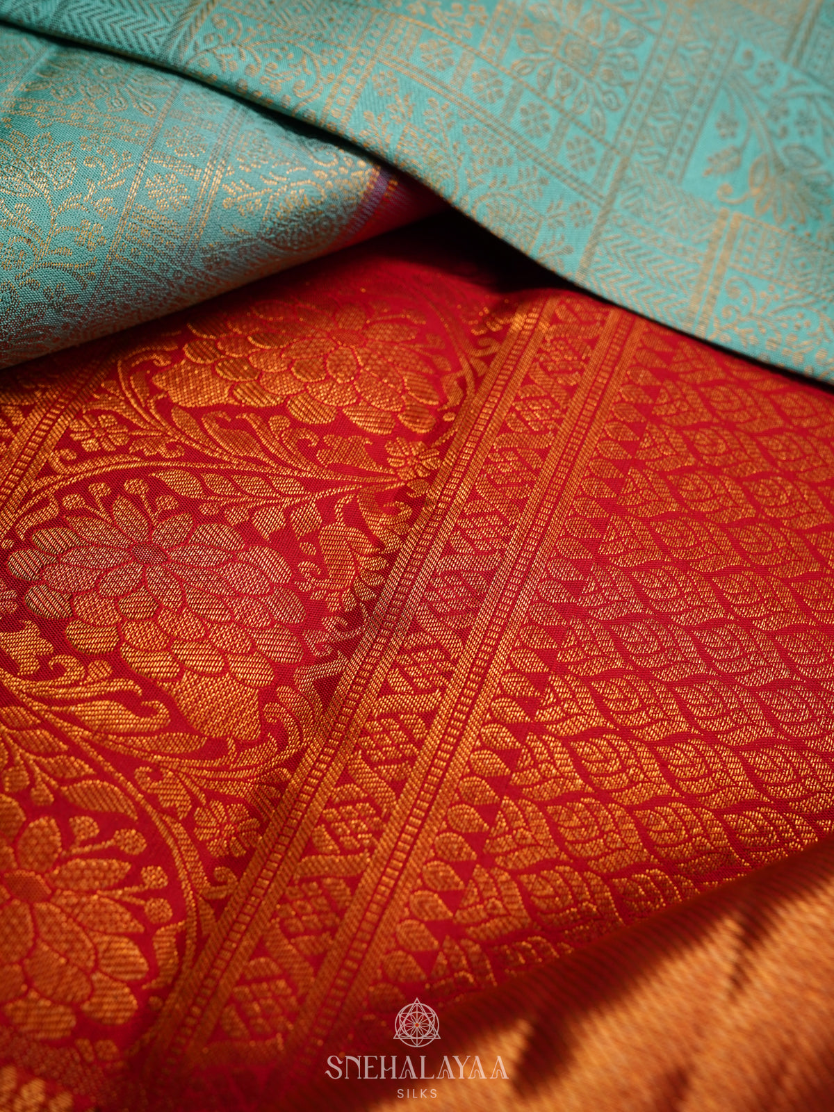Mint Green Kanjivaram Silk Saree