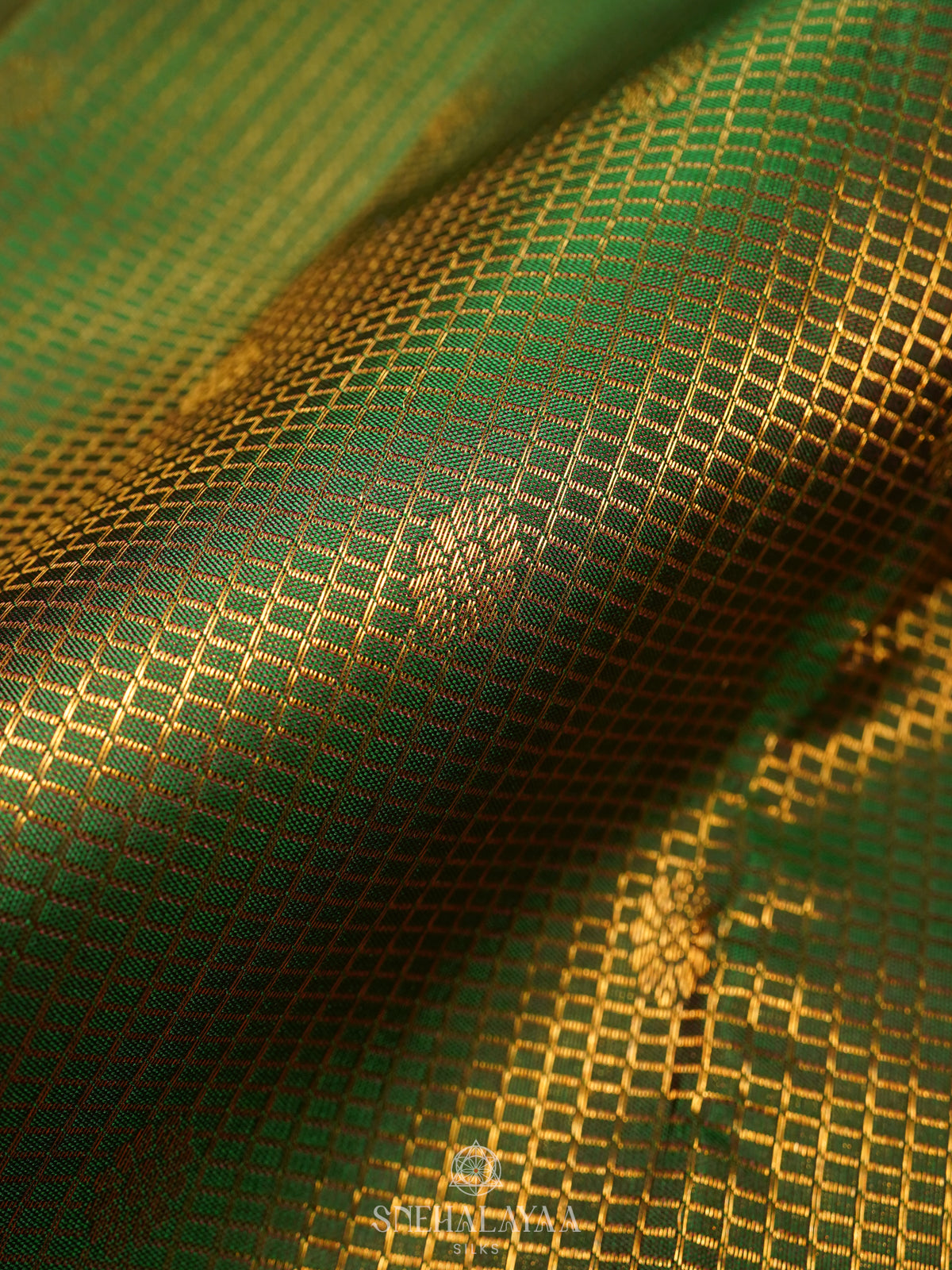Emerald Green Kanjivaram Silk Saree