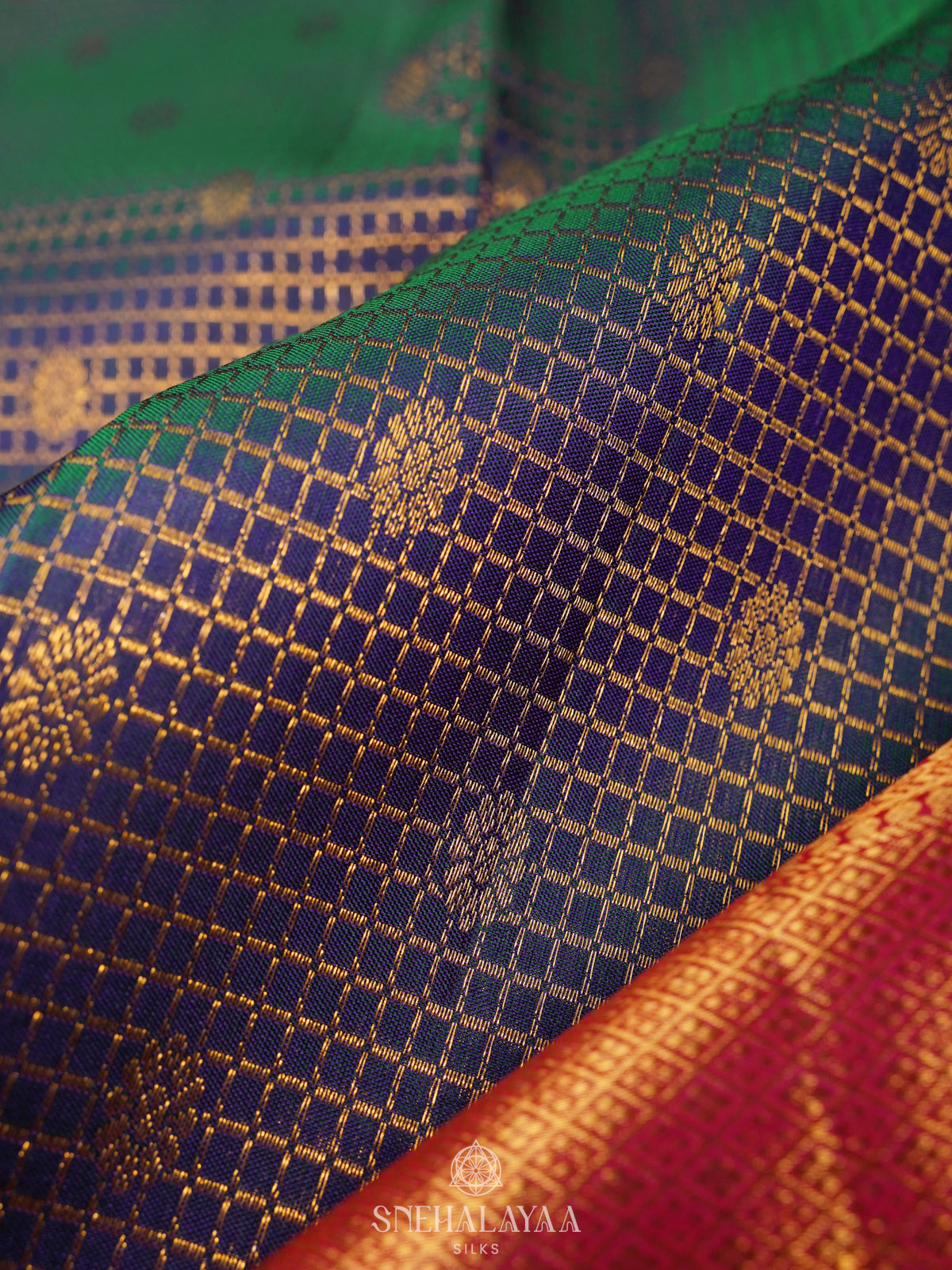 Forest Green Kanjivaram Silk Saree