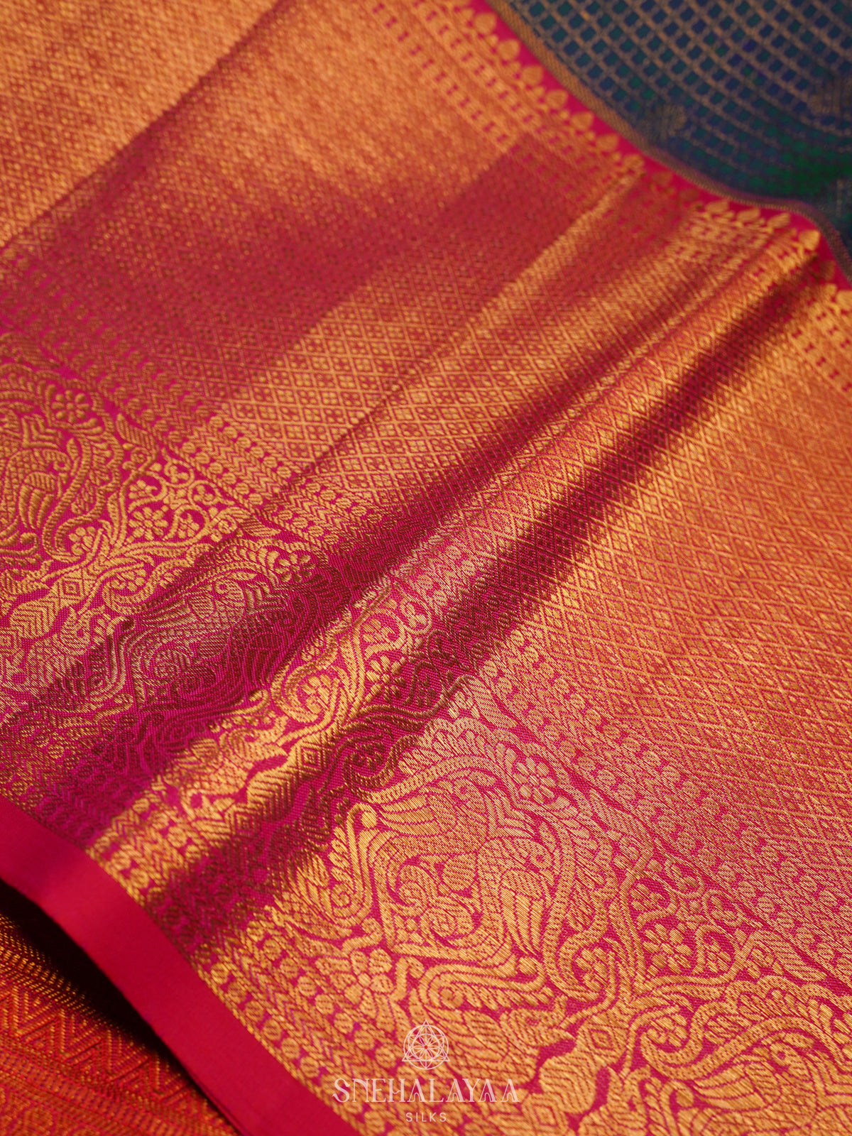 Forest Green Kanjivaram Silk Saree