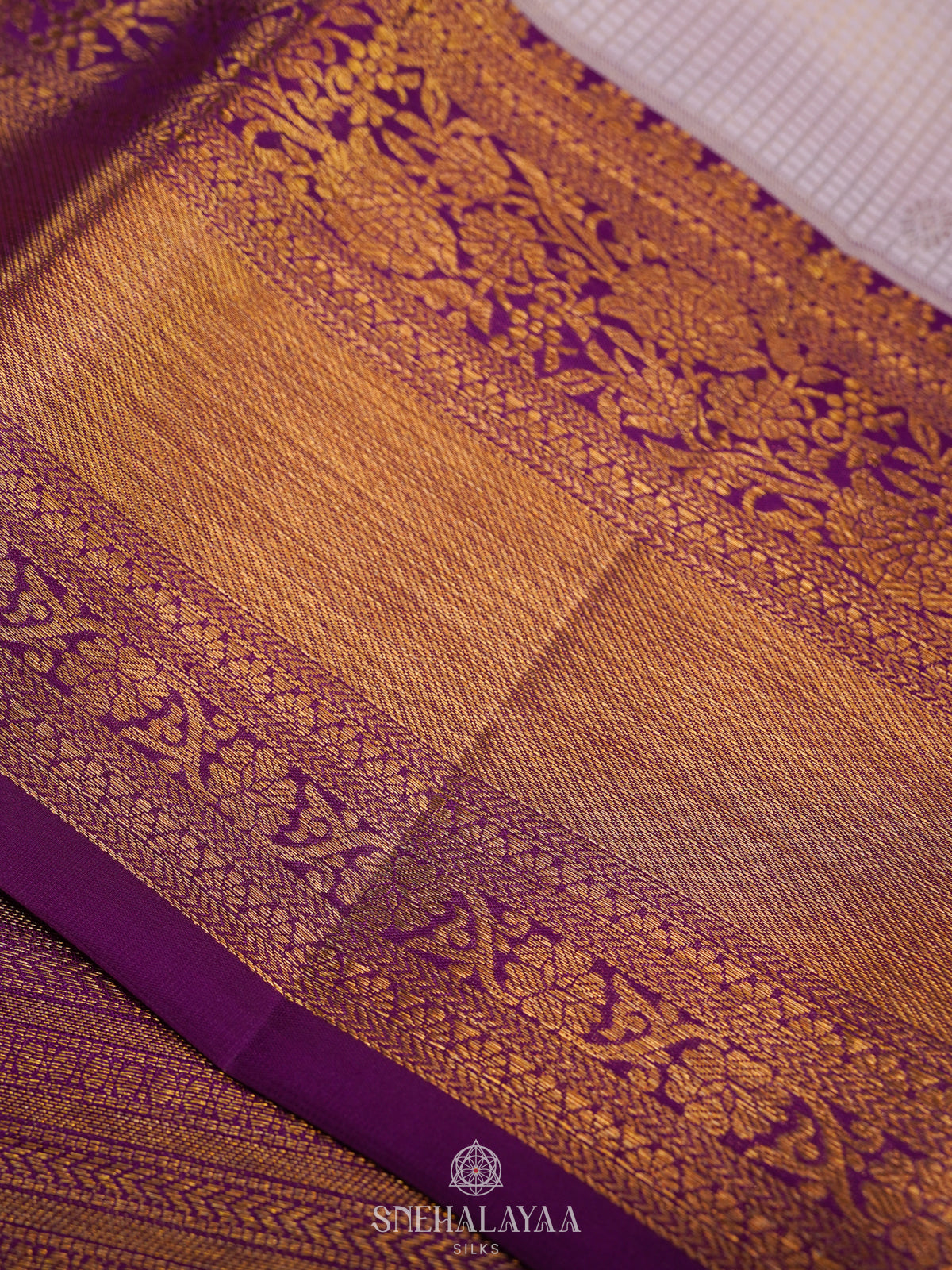 Off White Kanjivaram Silk Saree