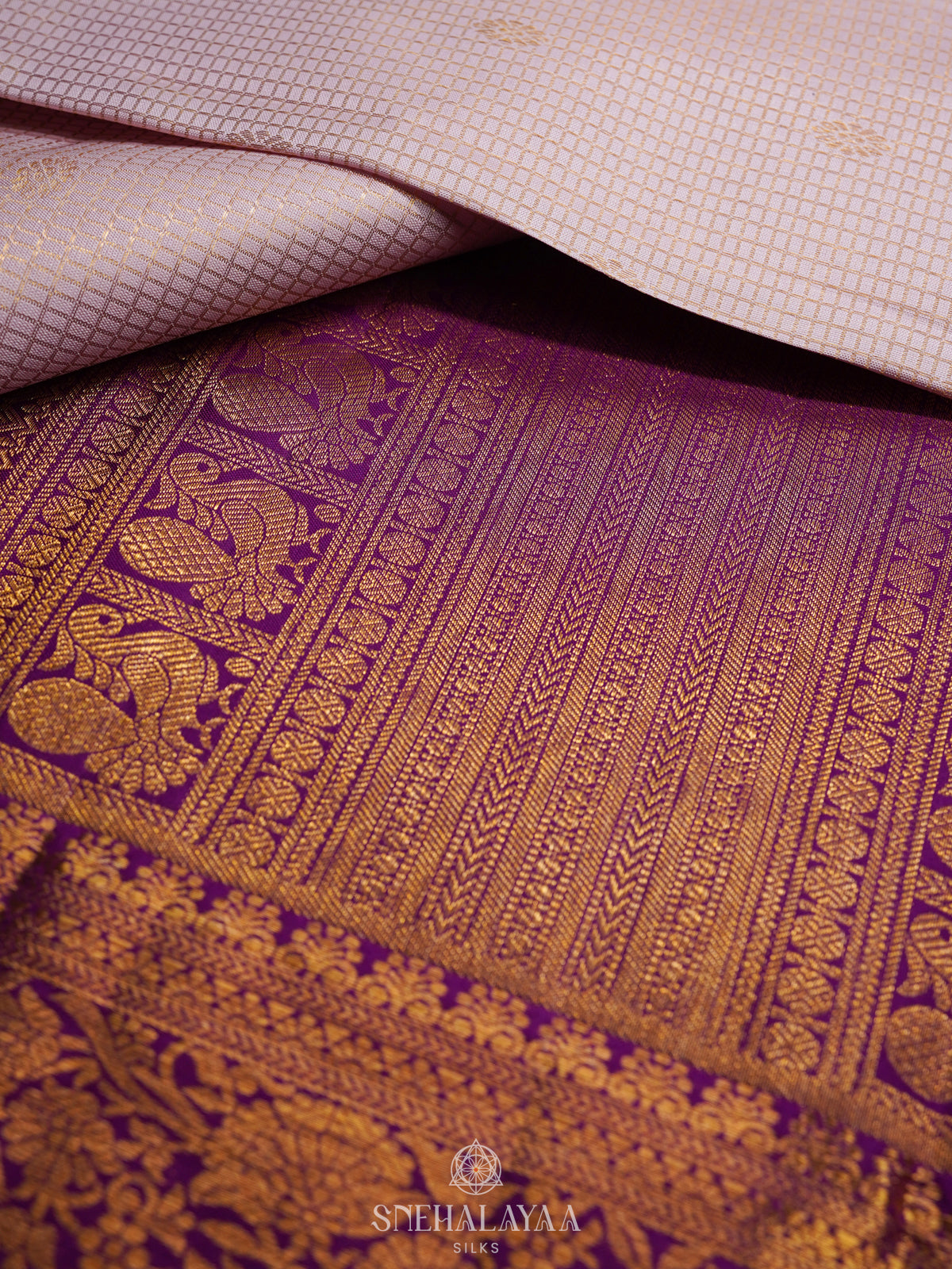 Off White Kanjivaram Silk Saree