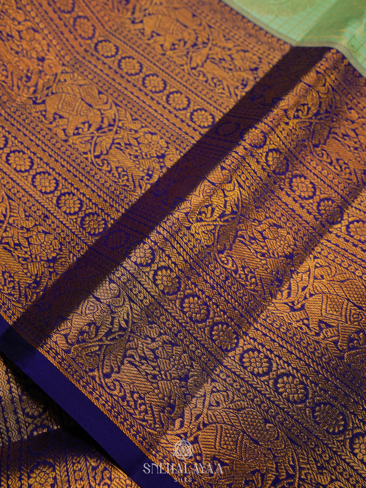 Pista Green Kanjivaram Silk Saree
