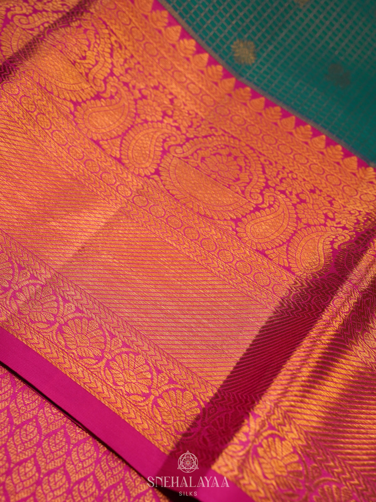 Forest Green Kanjivaram Silk Saree