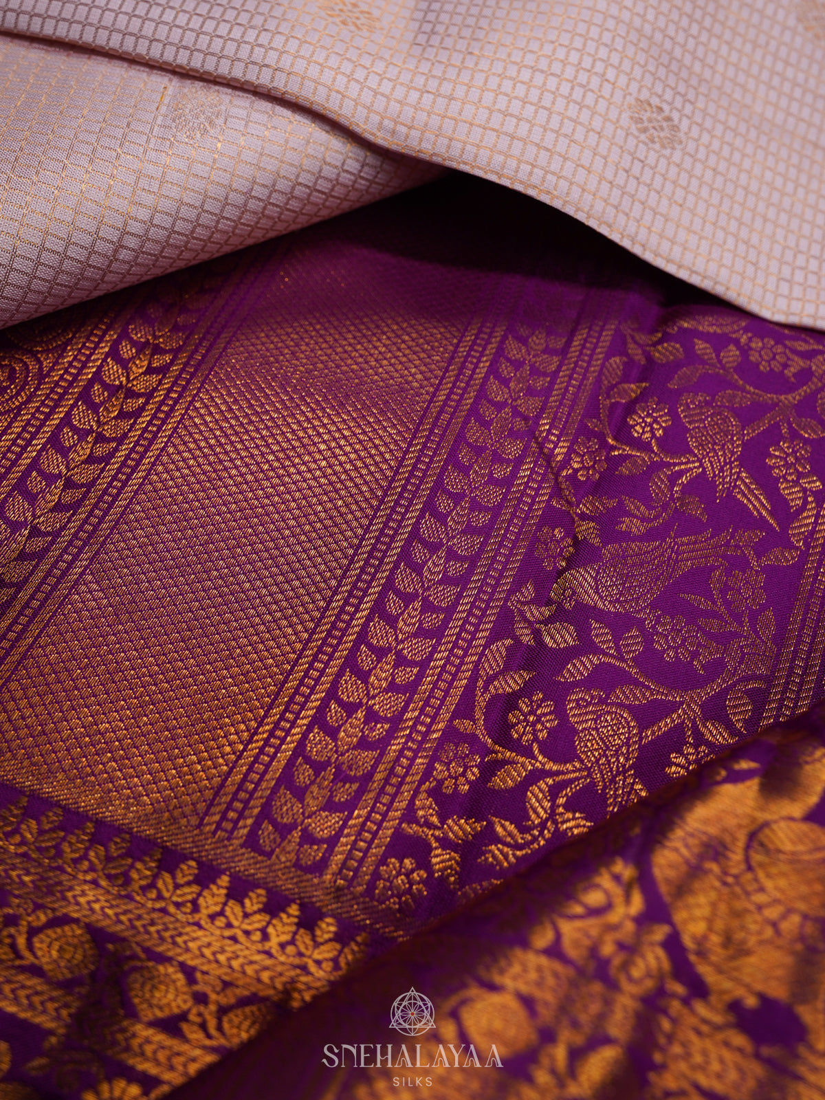 Off White Kanjivaram Silk Saree