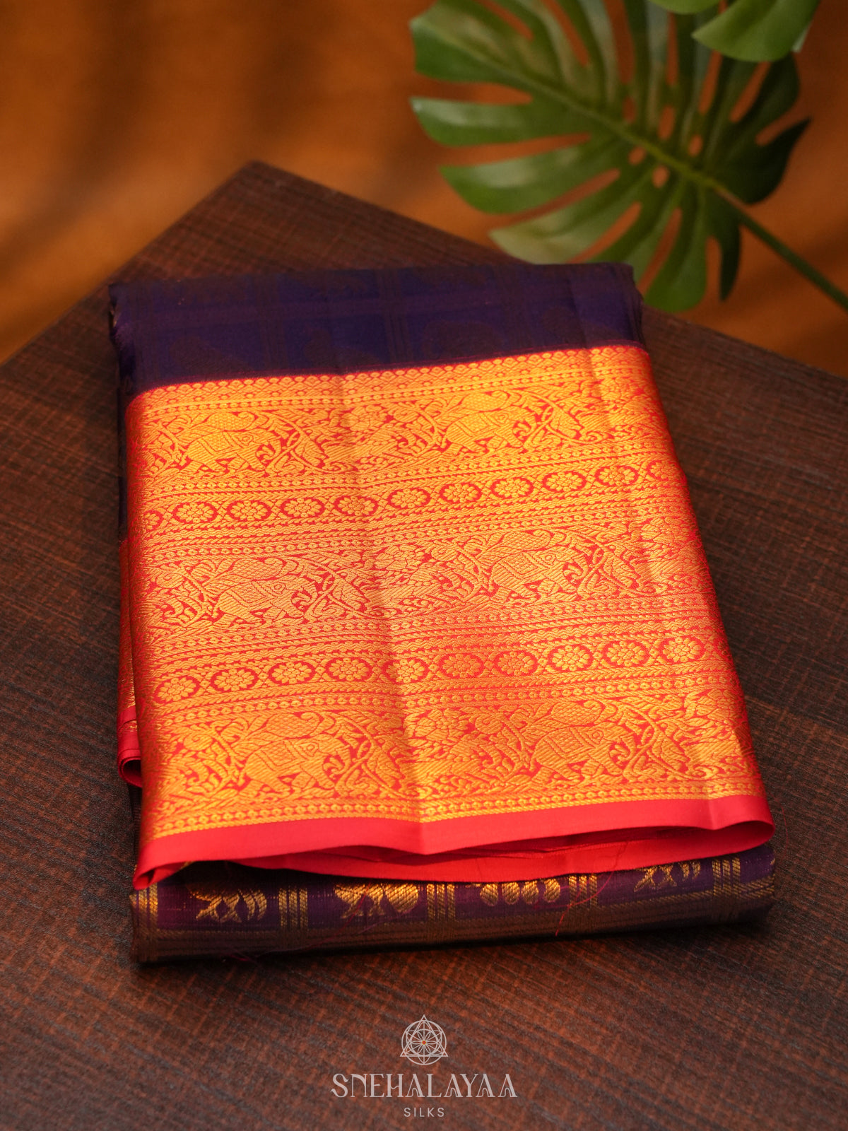Purple Kanjivaram Silk Saree