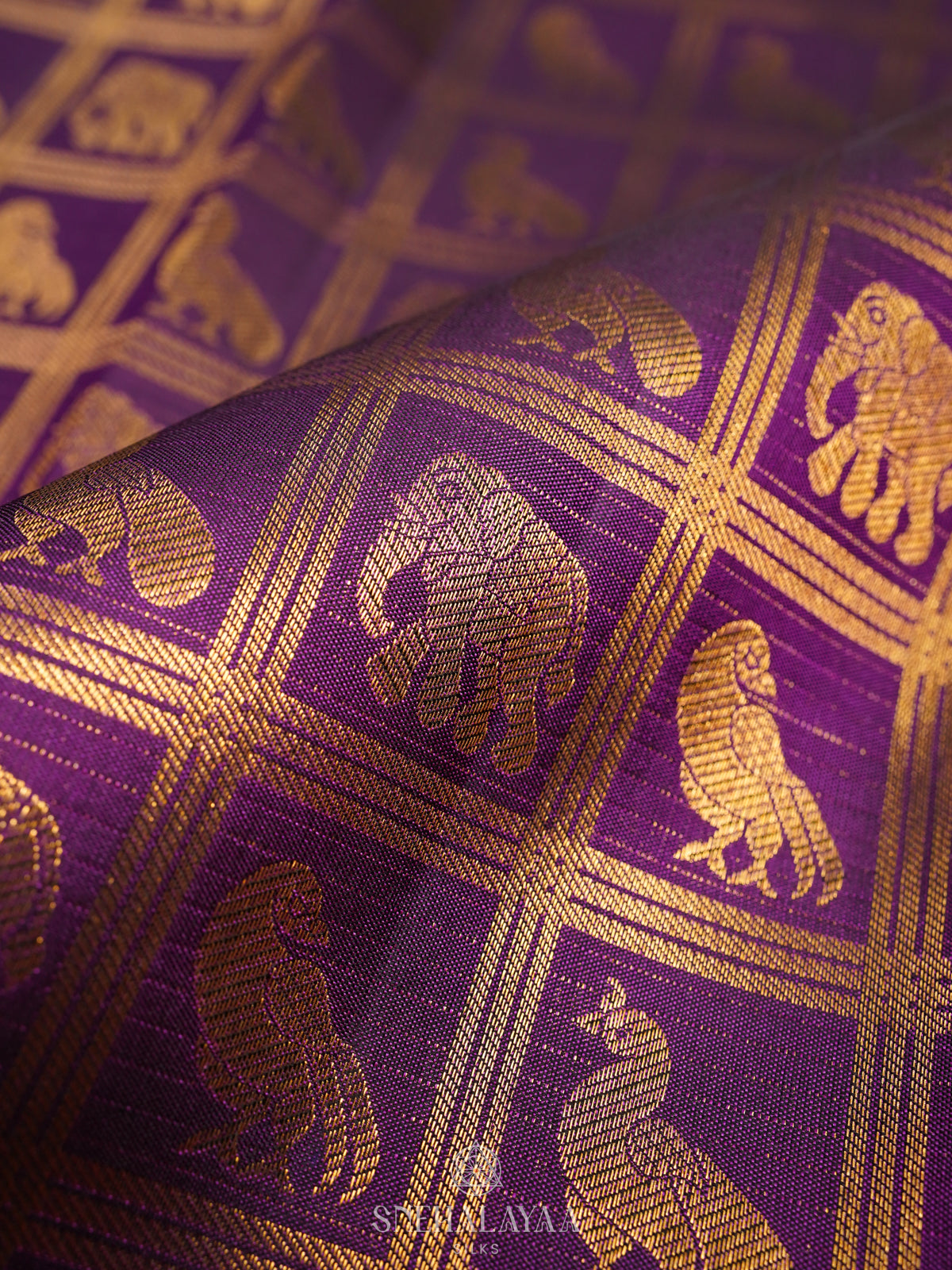 Purple Kanjivaram Silk Saree