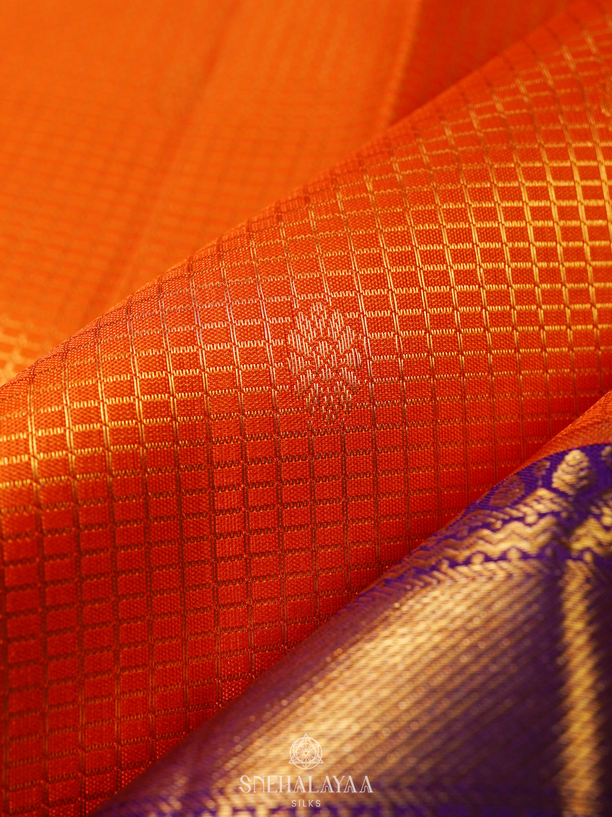 Orange Kanjivaram Silk Saree