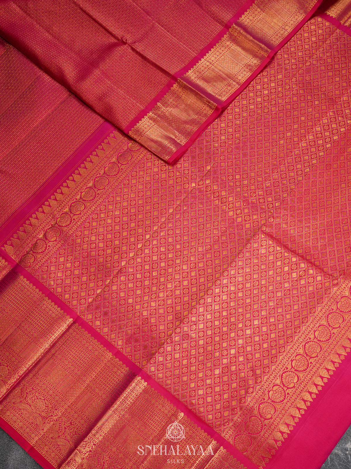 Pink Kanjivaram Silk Saree