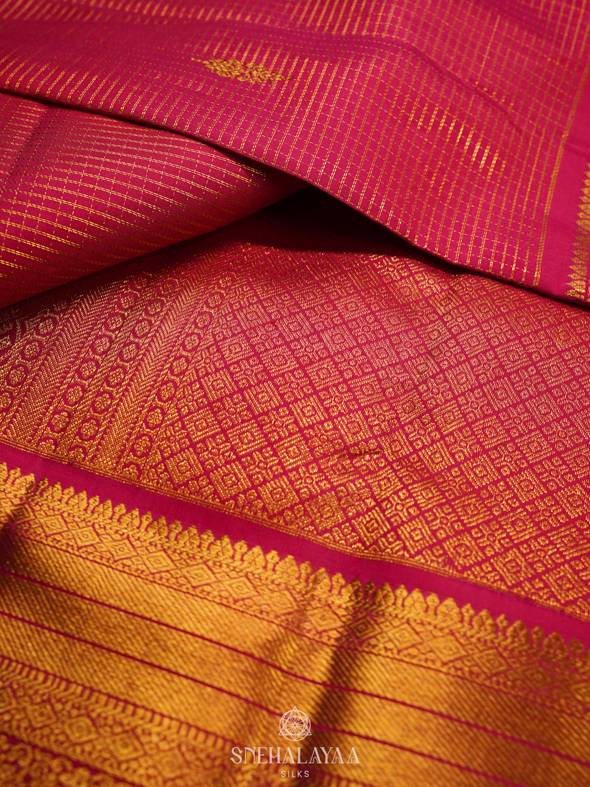 Ruby Red Kanjivaram Silk Saree
