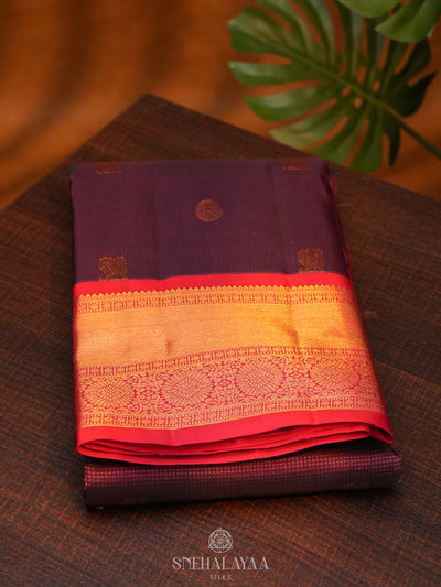 Magenta Kanjivaram Silk Saree