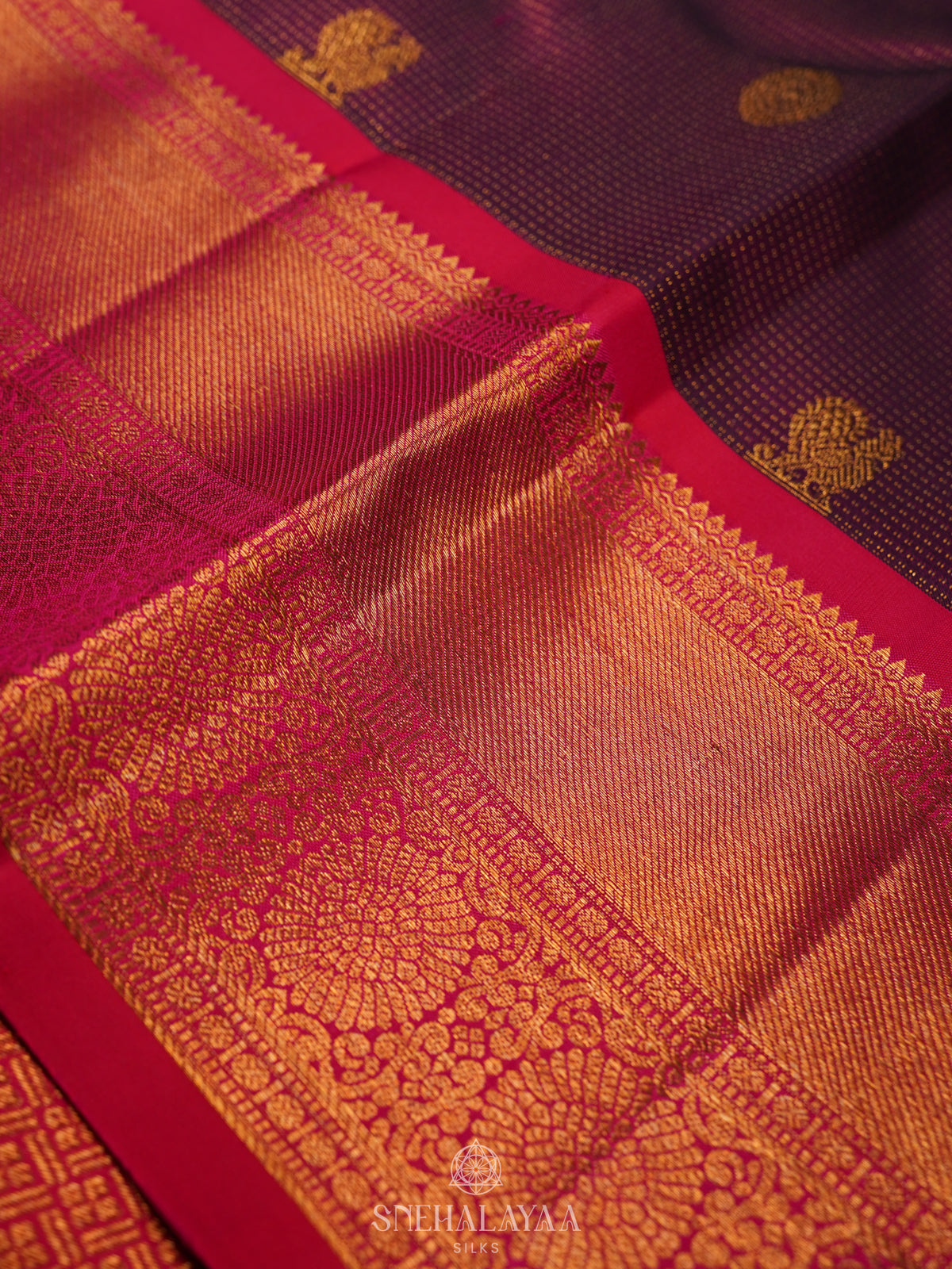 Magenta Kanjivaram Silk Saree