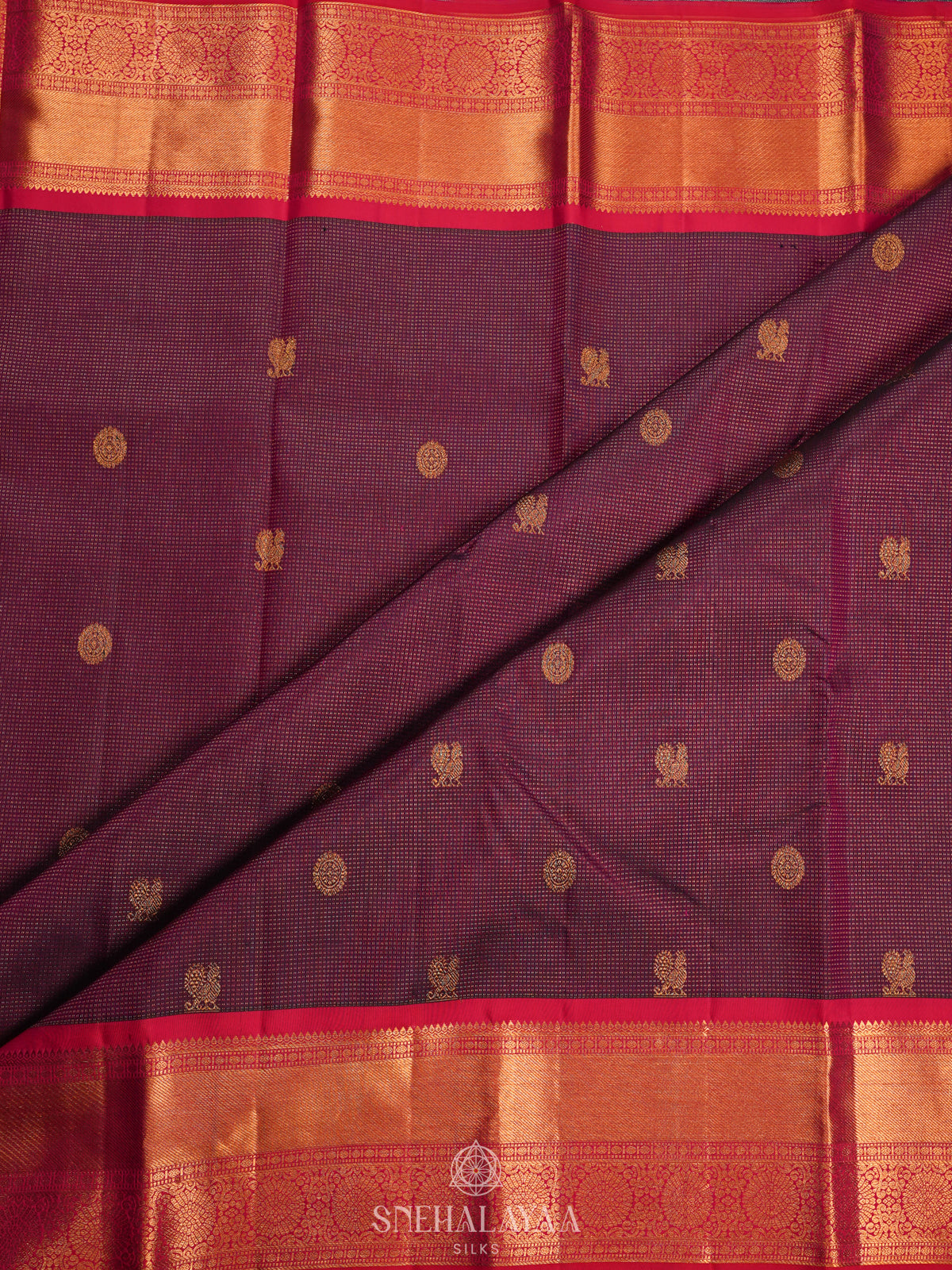 Magenta Kanjivaram Silk Saree