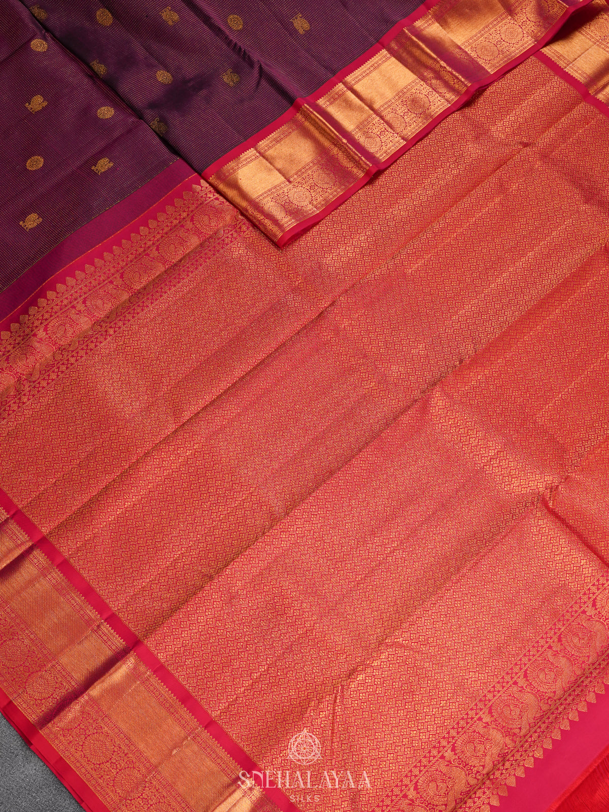 Magenta Kanjivaram Silk Saree