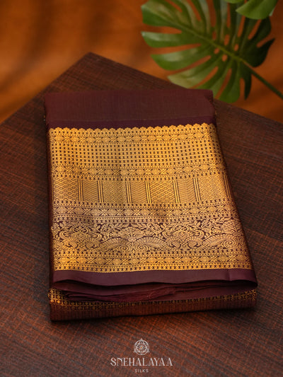 Maroon Kanjivaram Silk Saree