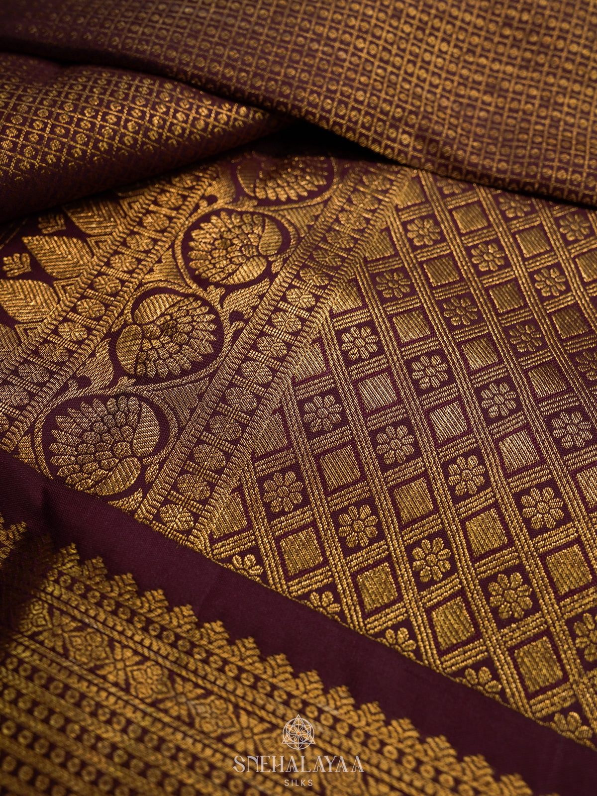 Maroon Kanjivaram Silk Saree
