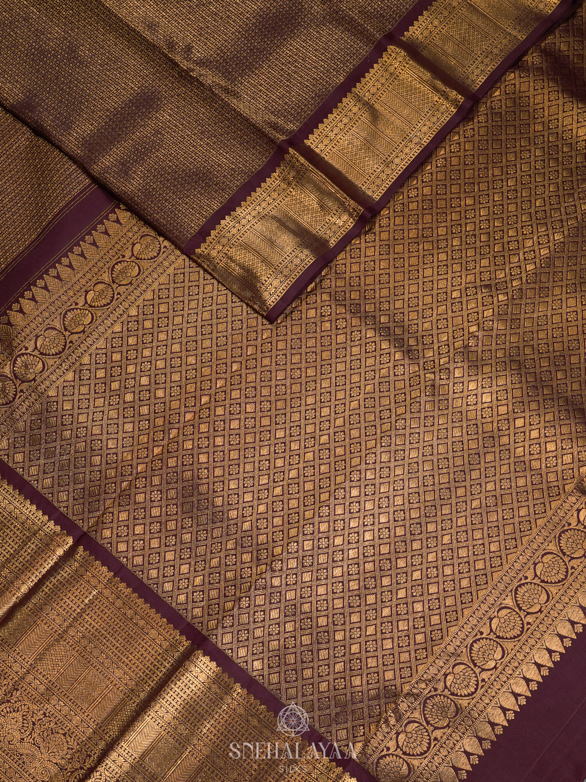 Maroon Kanjivaram Silk Saree