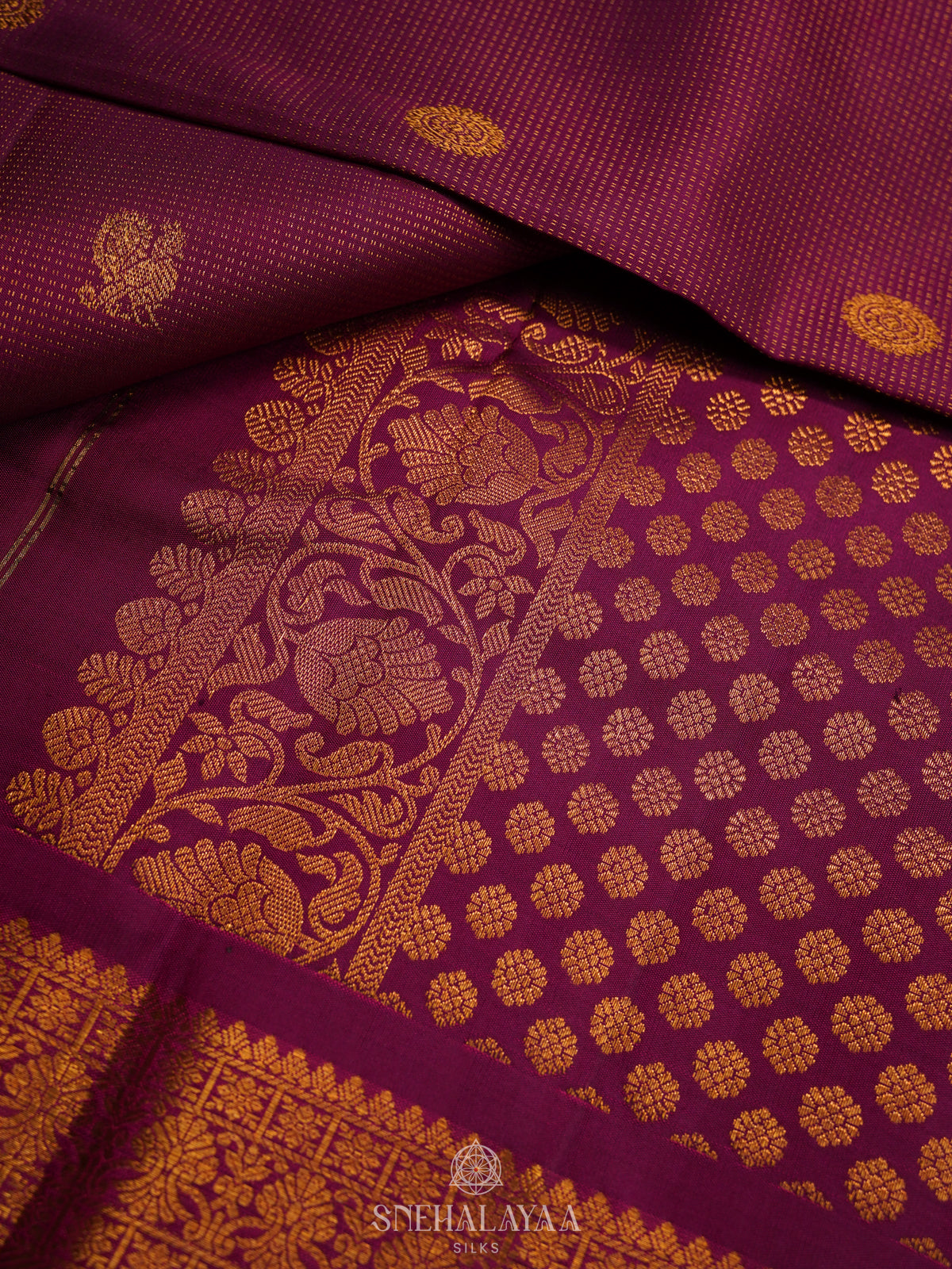 Magenta Kanjivaram Silk Saree