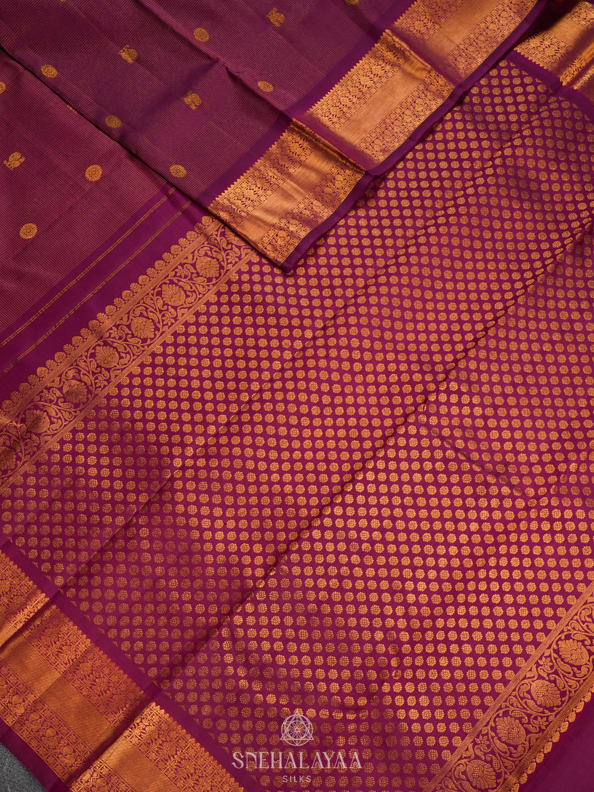 Magenta Kanjivaram Silk Saree