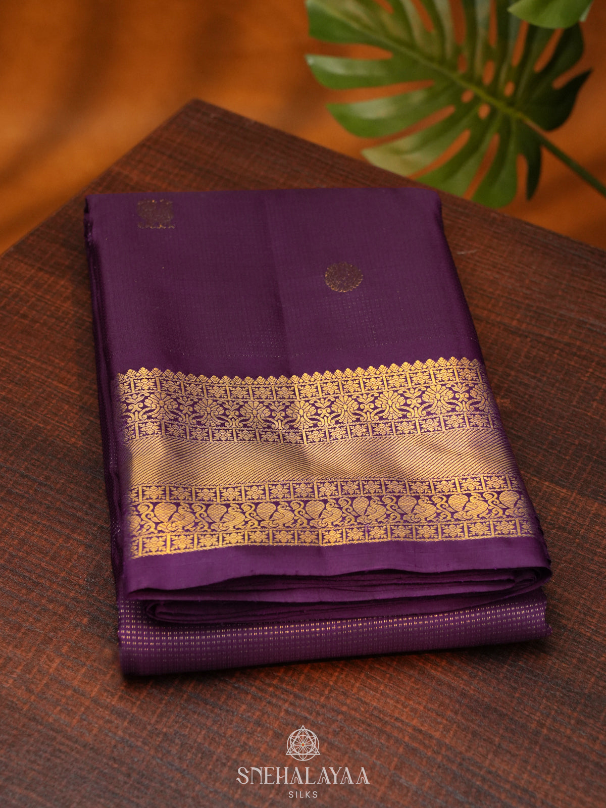 Purple Kanjivaram Silk Saree