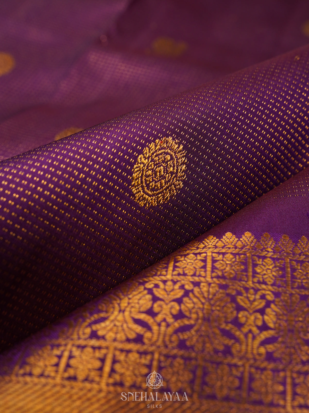 Purple Kanjivaram Silk Saree