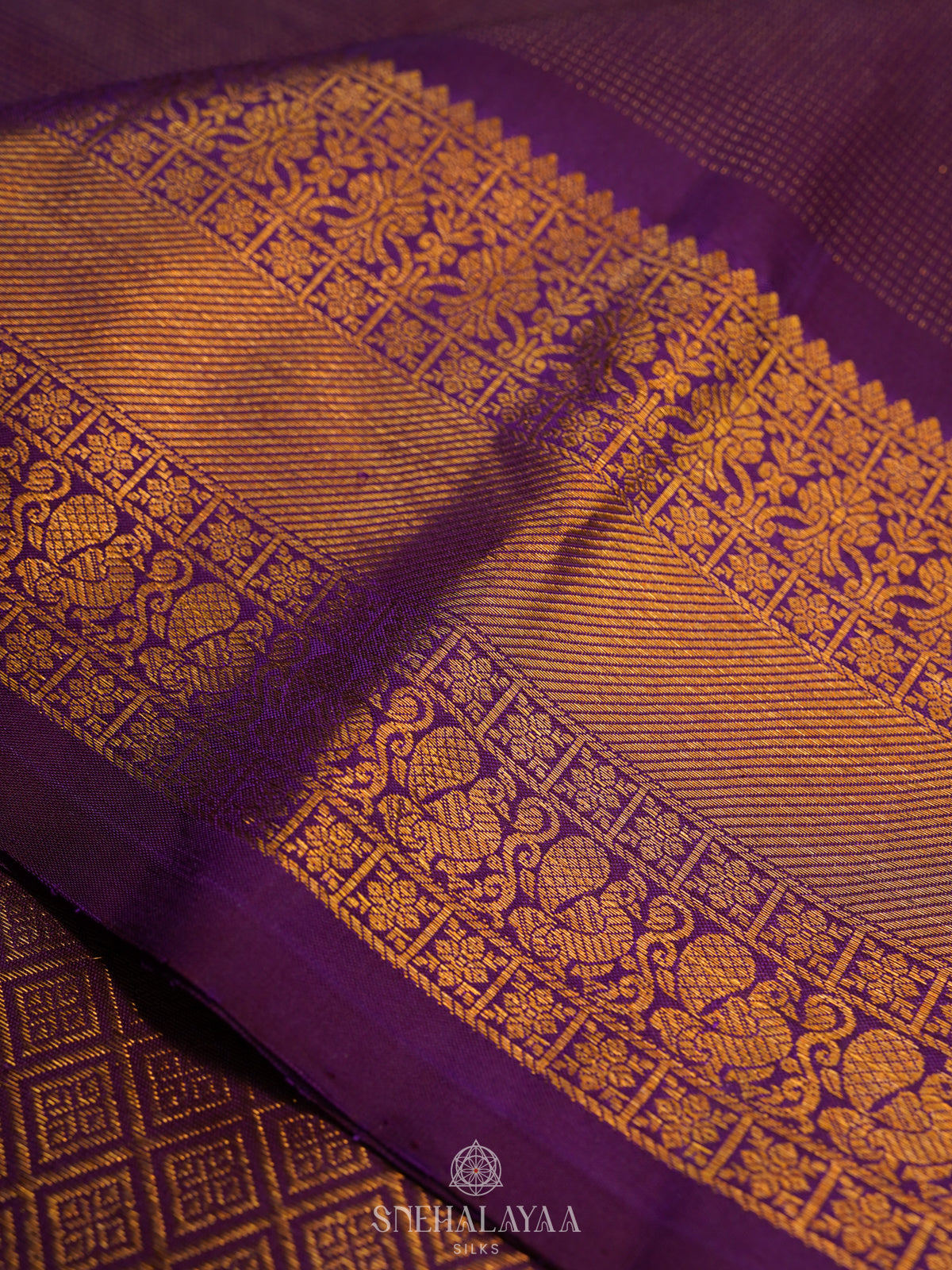 Purple Kanjivaram Silk Saree