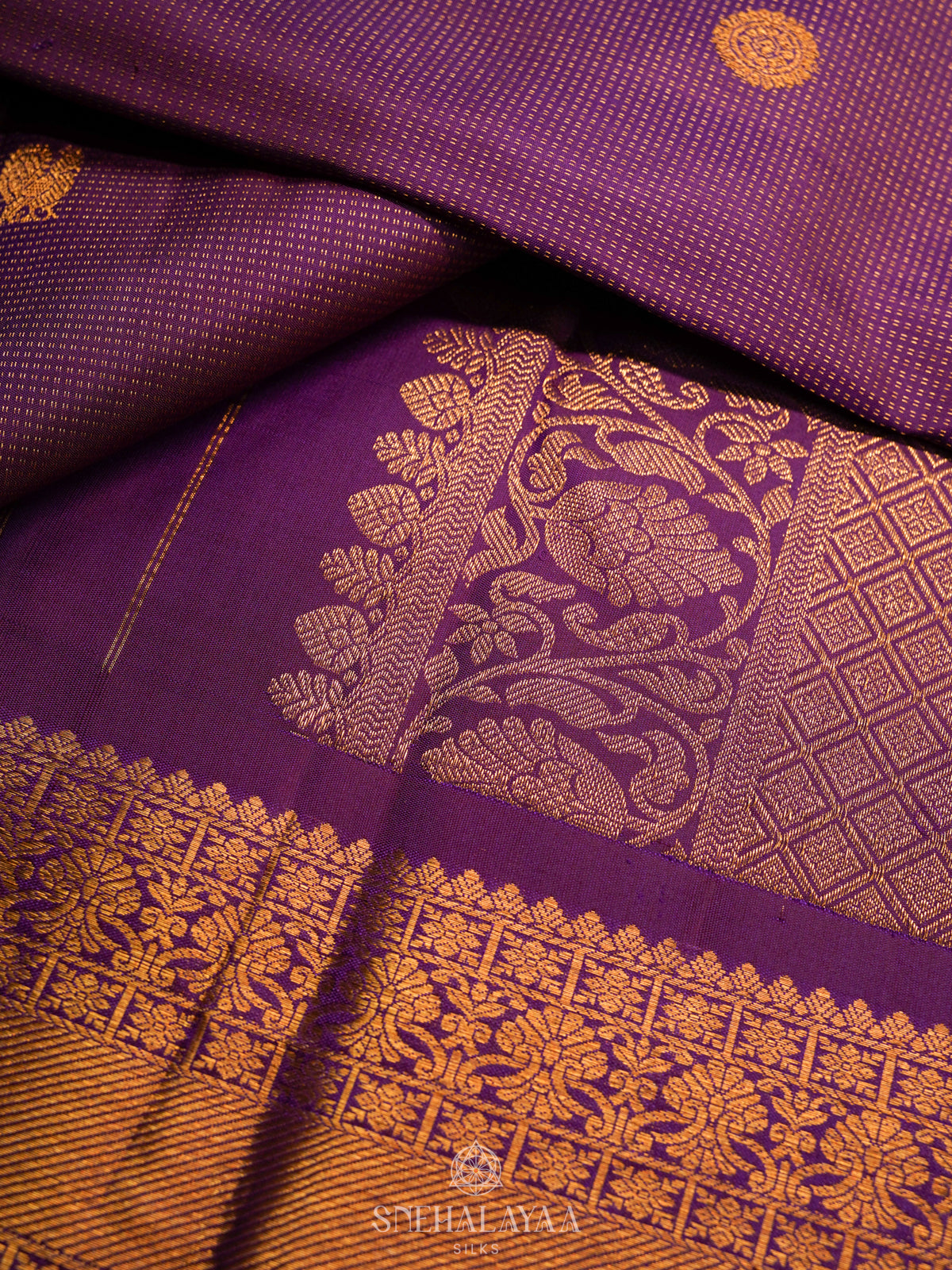 Purple Kanjivaram Silk Saree