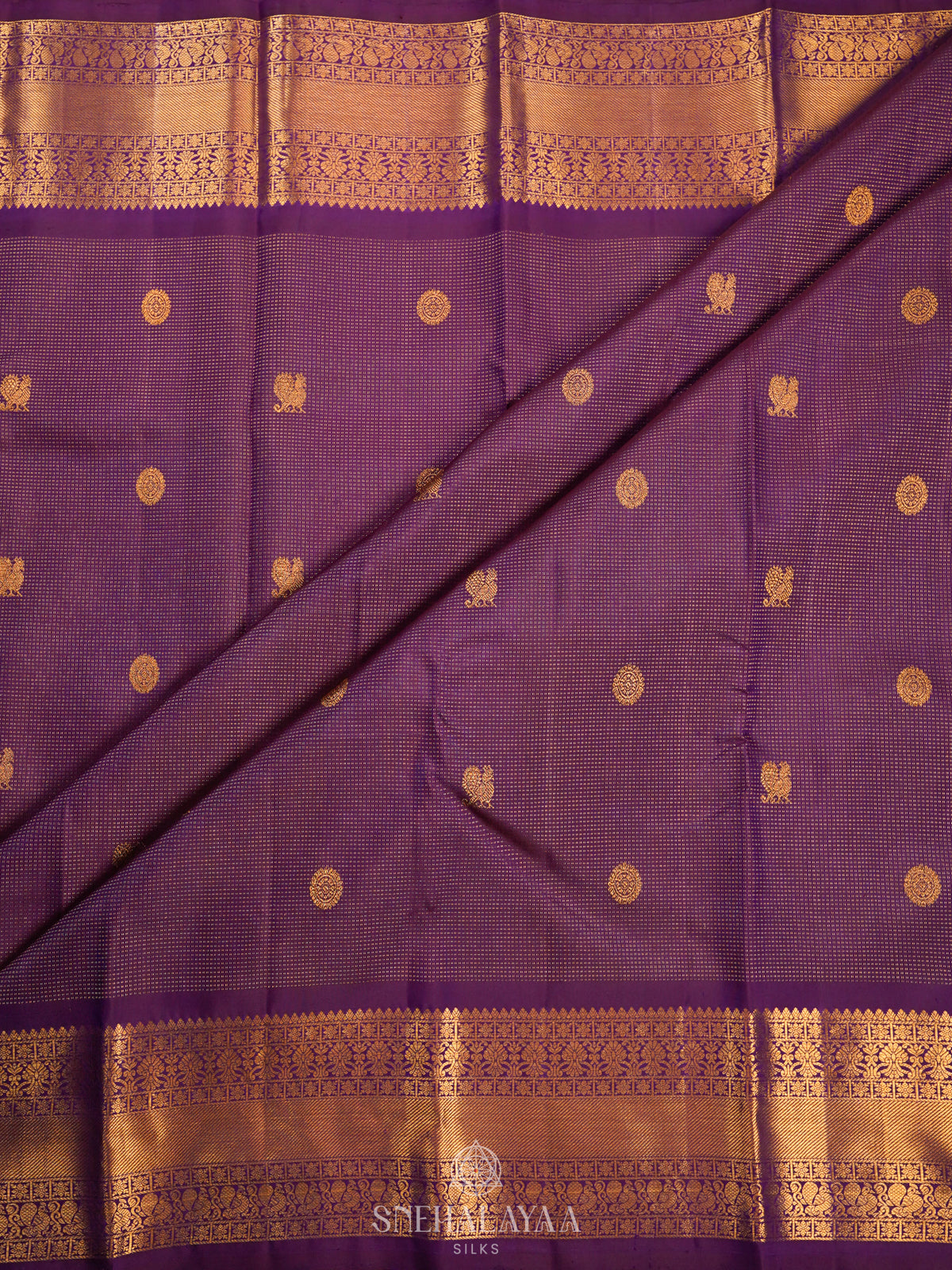 Purple Kanjivaram Silk Saree