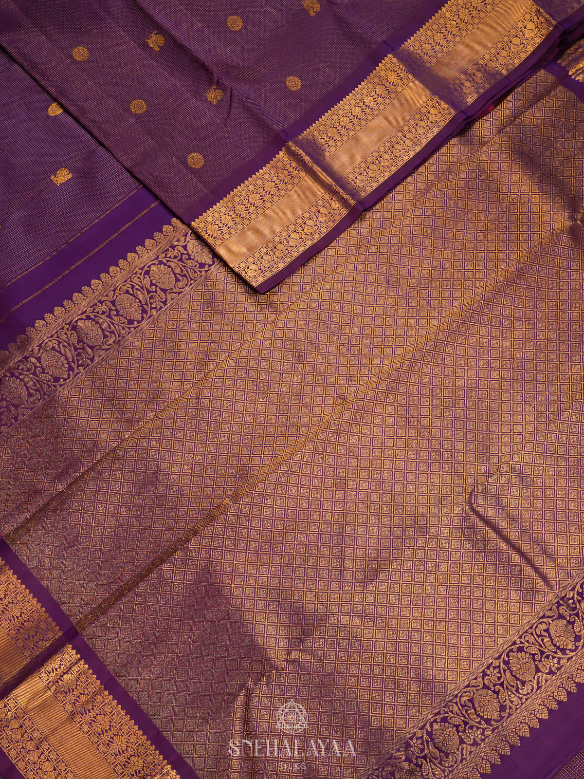 Purple Kanjivaram Silk Saree