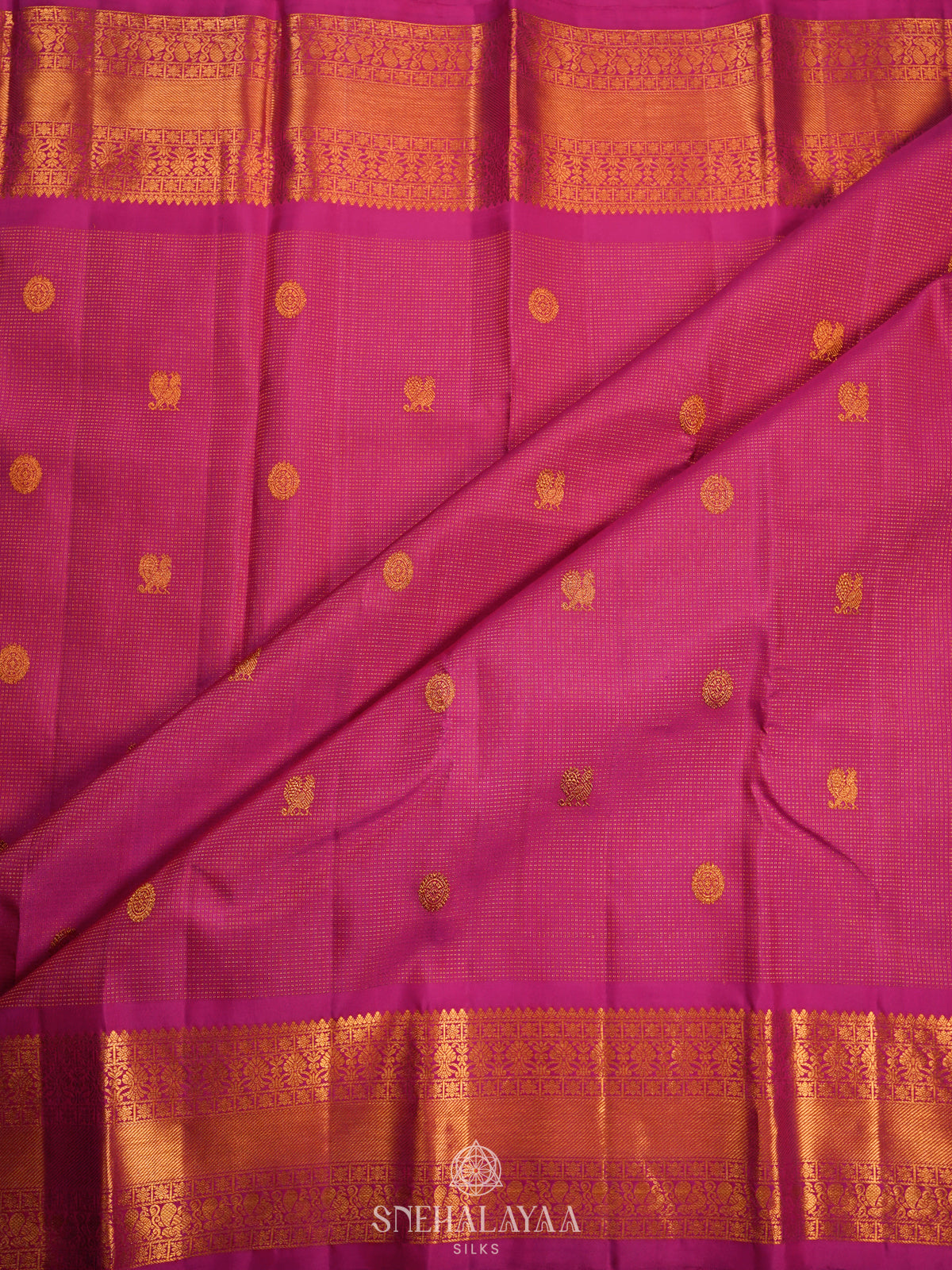 Pink Kanjivaram Silk Saree