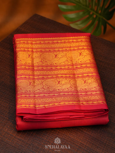 Red Kanjivaram Silk Saree
