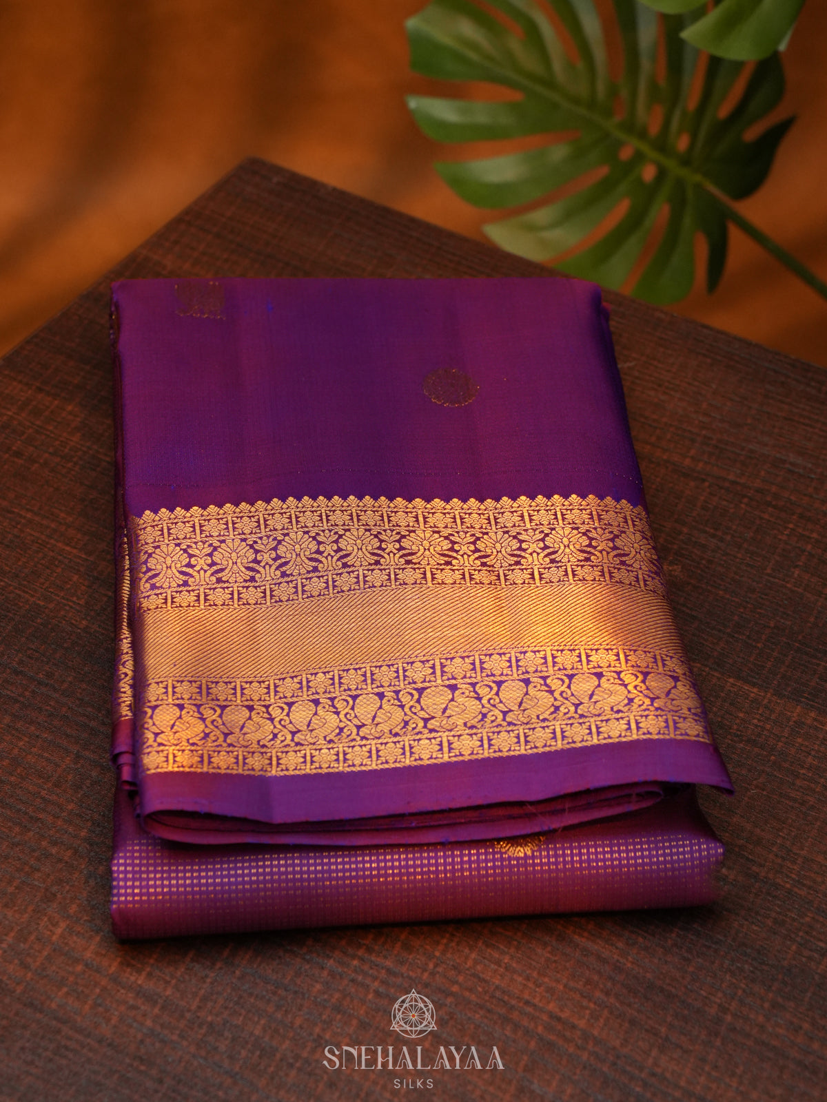 Purple Kanjivaram Silk Saree