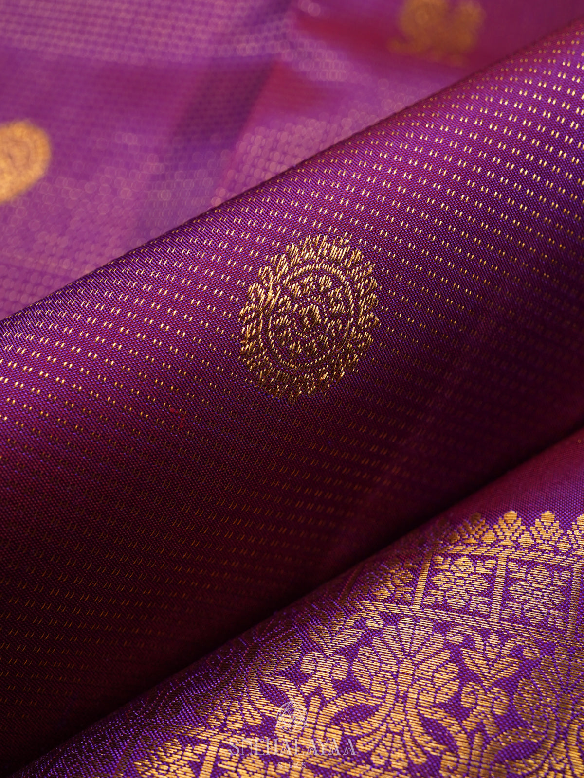 Purple Kanjivaram Silk Saree